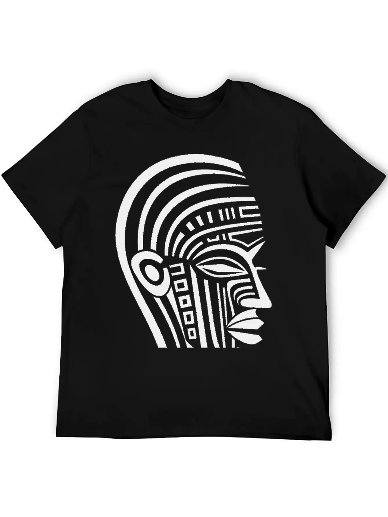 Minimal Tribal Woman Face Unisex Casual T-Shirt – Clean Design For Daily Comfort