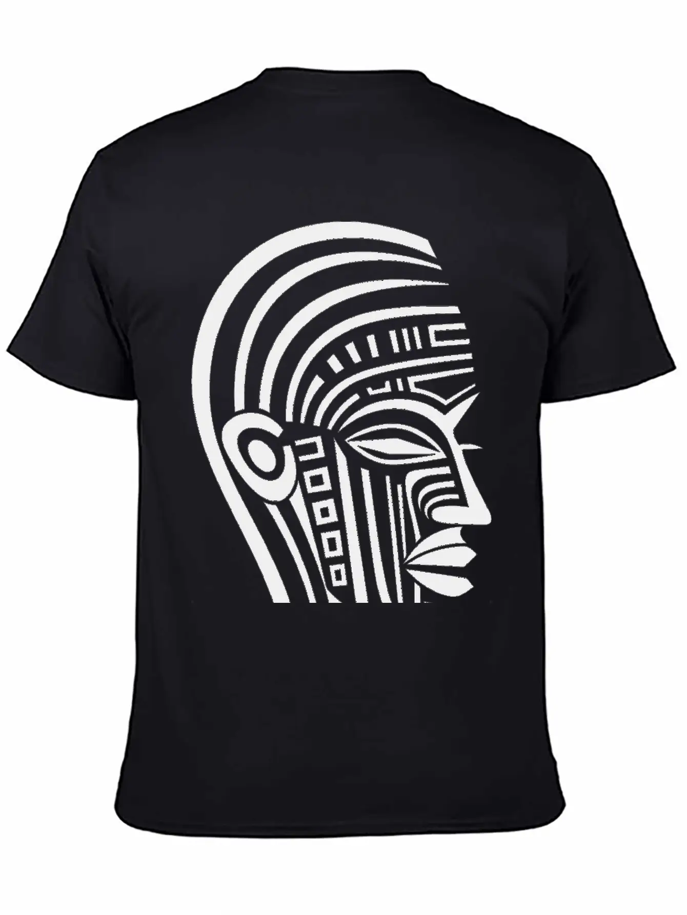 Minimal Tribal Woman Face Unisex Casual T-Shirt – Clean Design For Daily Comfort