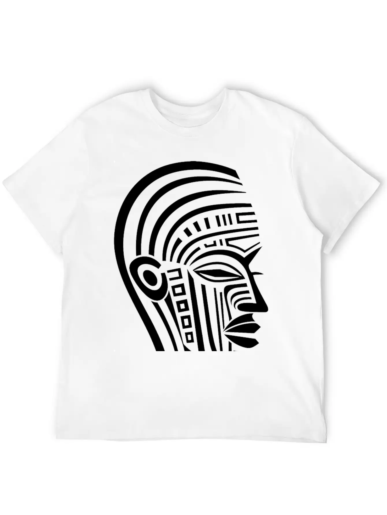 Minimal Tribal Woman Face Unisex Casual T-Shirt – Clean Design For Daily Comfort