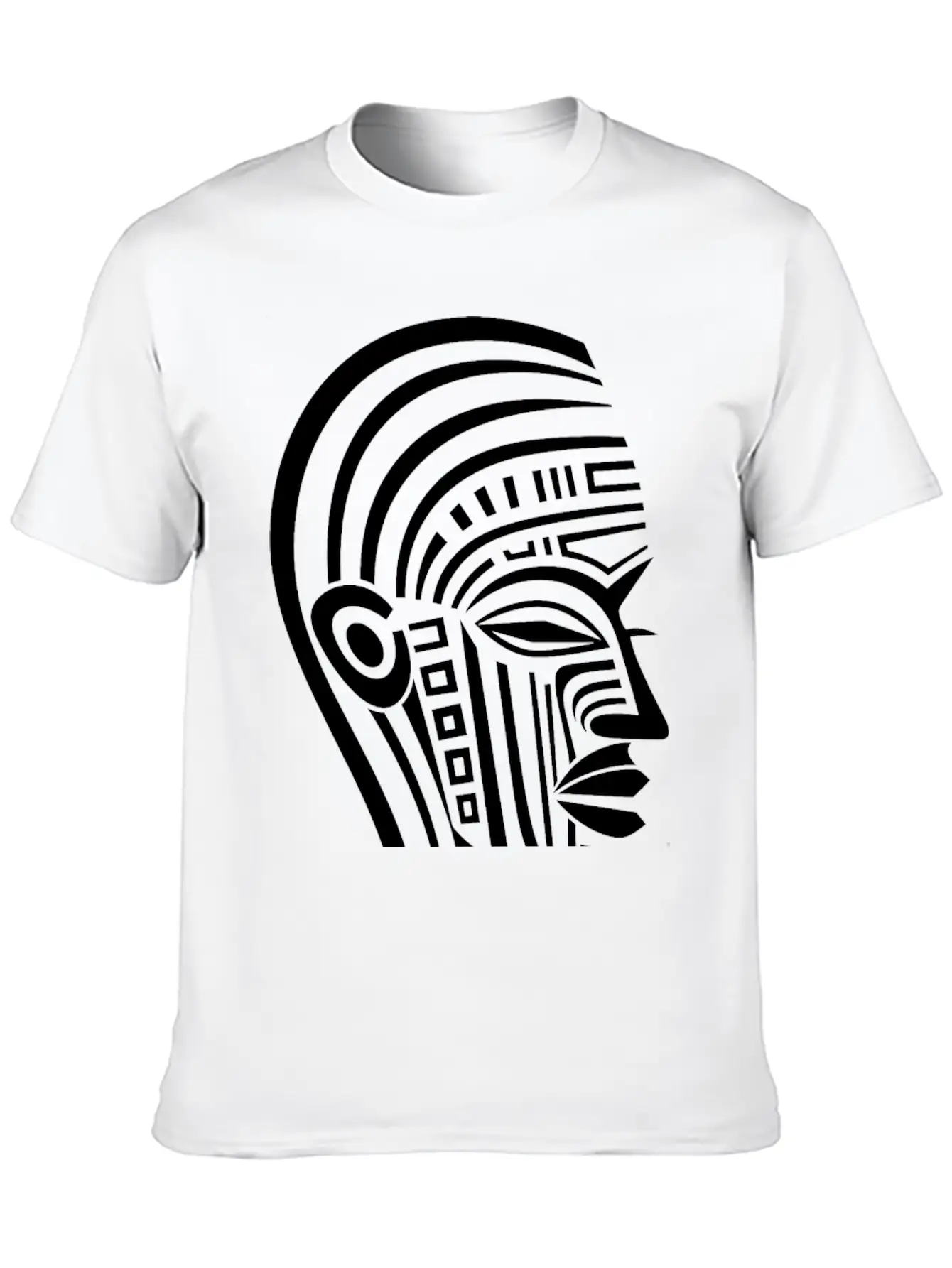Minimal Tribal Woman Face Unisex Casual T-Shirt – Clean Design For Daily Comfort