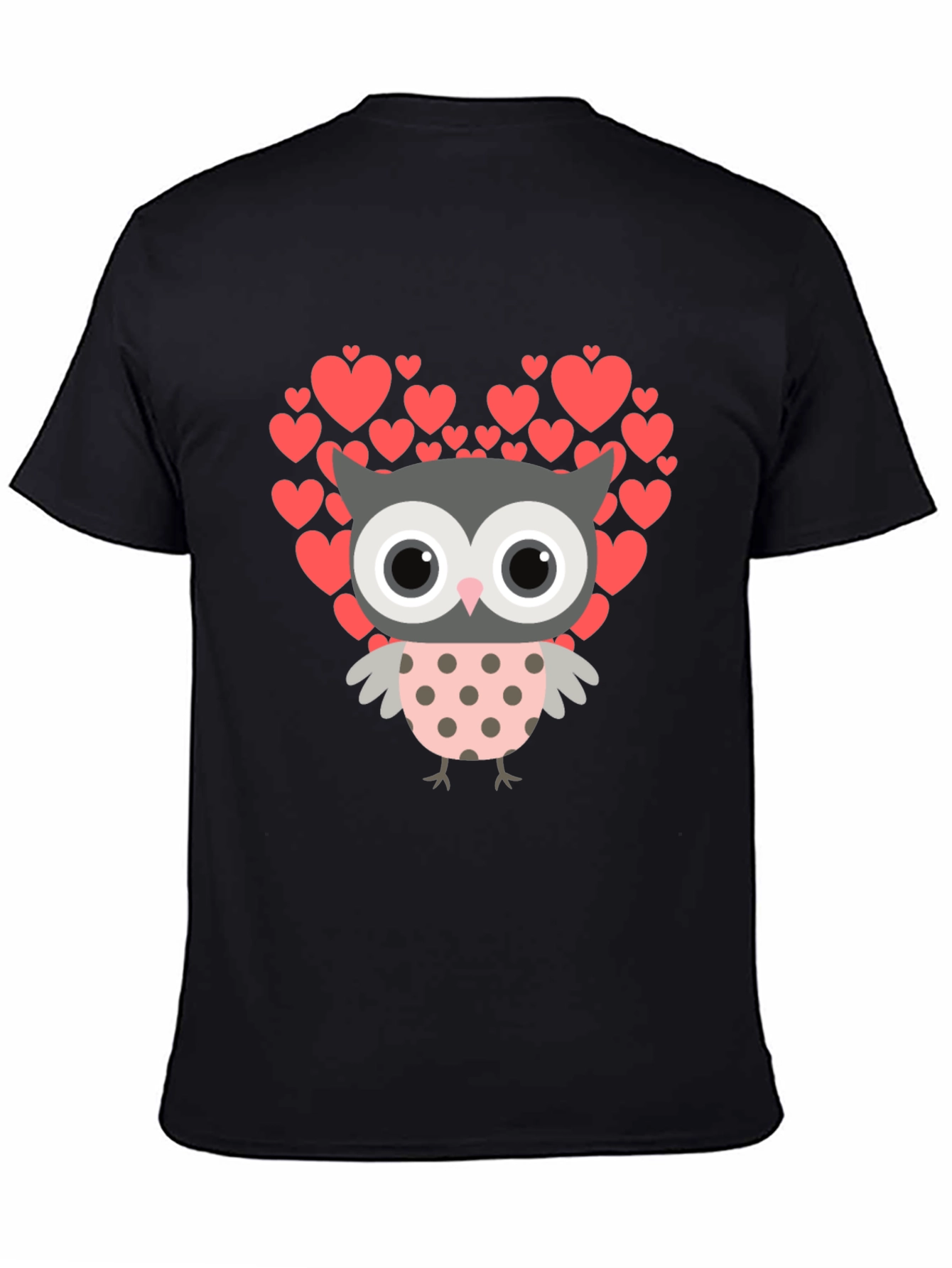 Owl Love Graphic T-Shirt - Heart Design