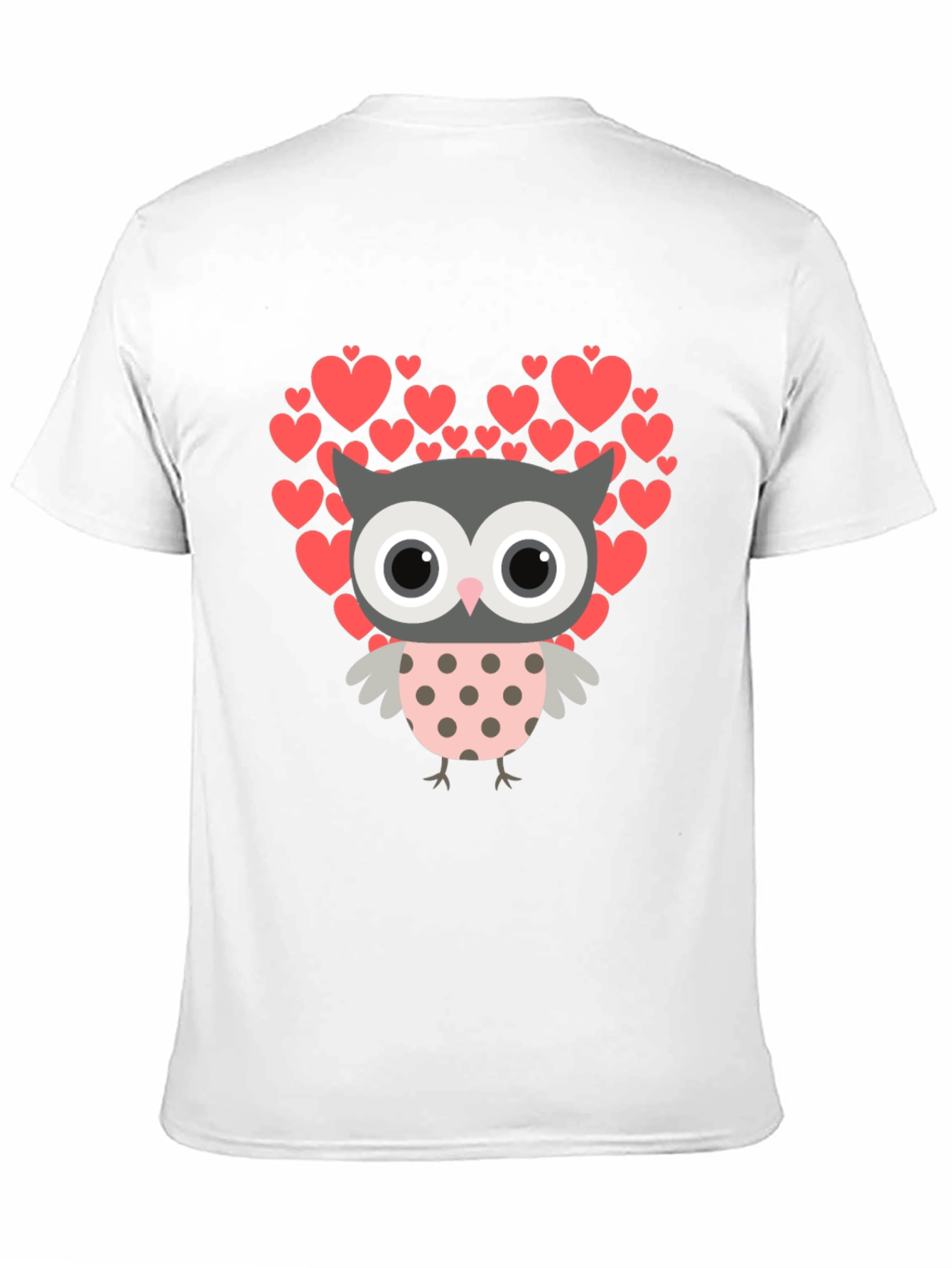Owl Love Graphic T-Shirt - Heart Design