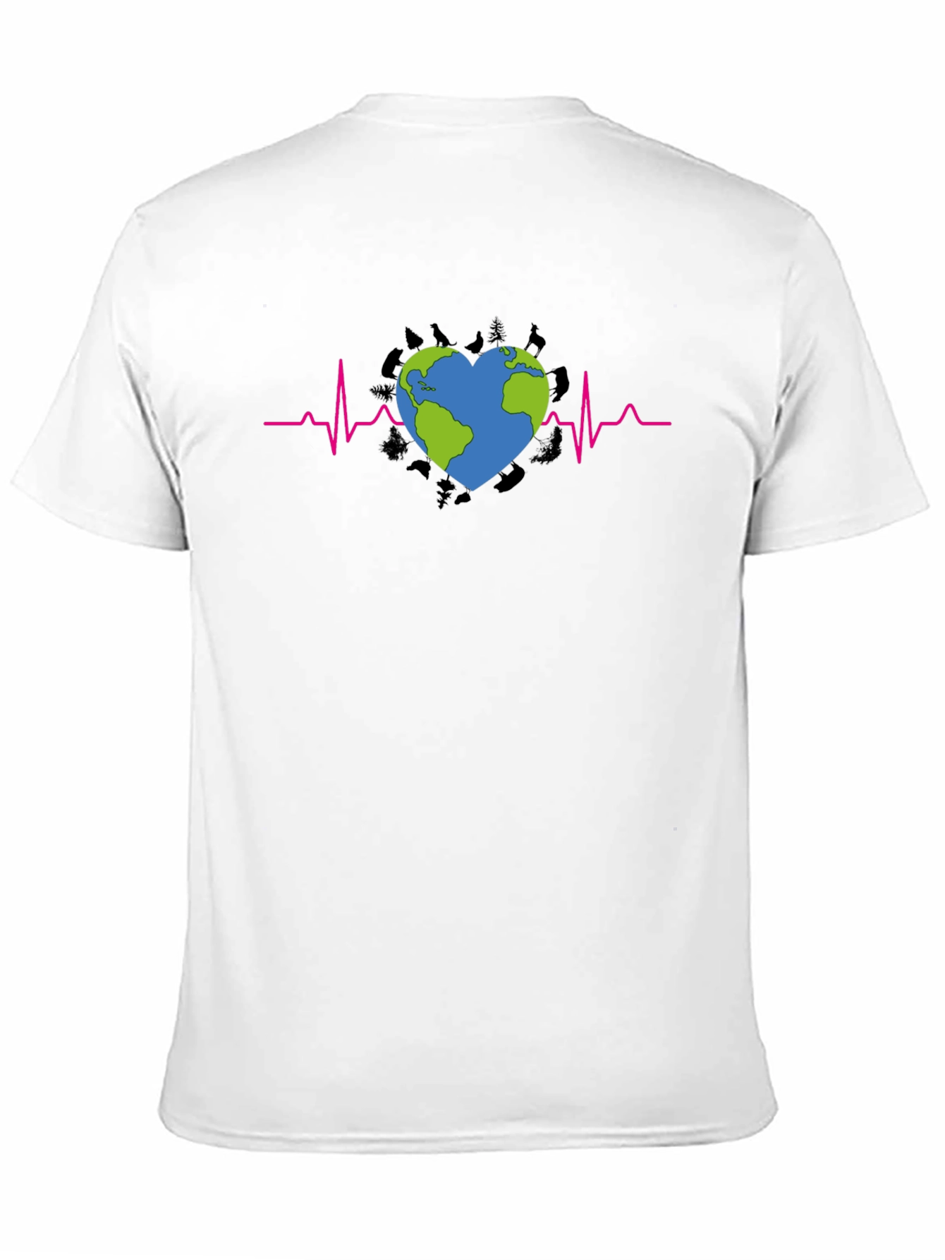 Earth Heartbeat Graphic Tee - Save Our Planet T-Shirt