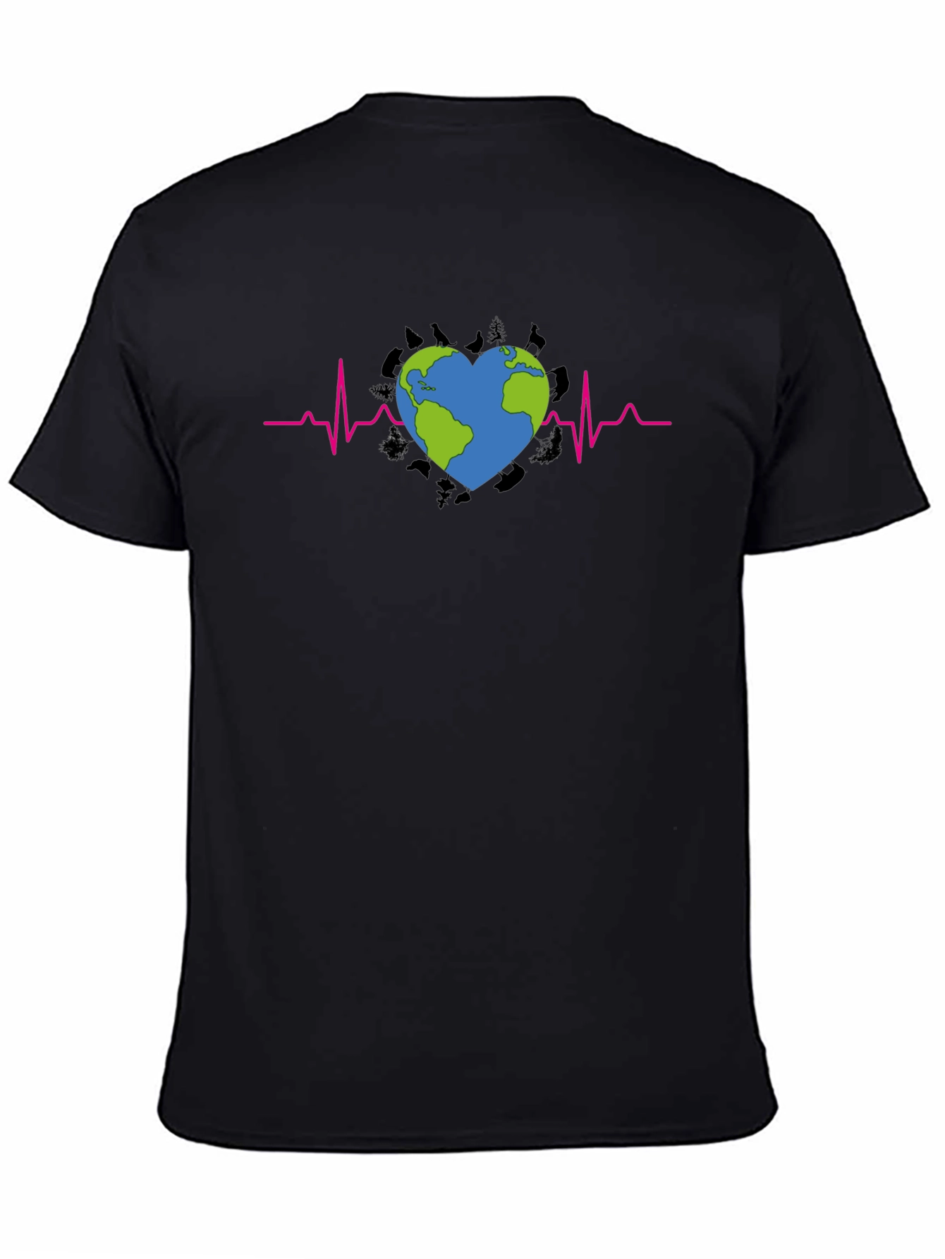 Earth Heartbeat Graphic Tee - Save Our Planet T-Shirt