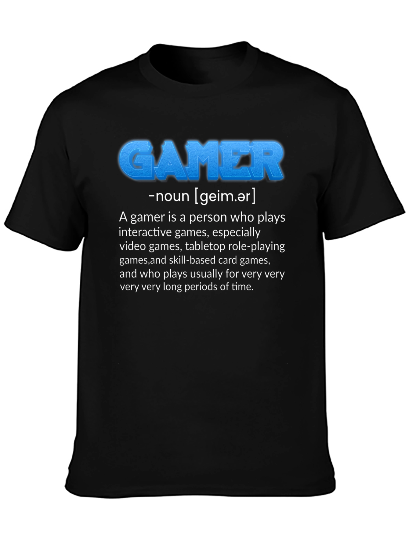 Gamer Definition Black T-Shirt