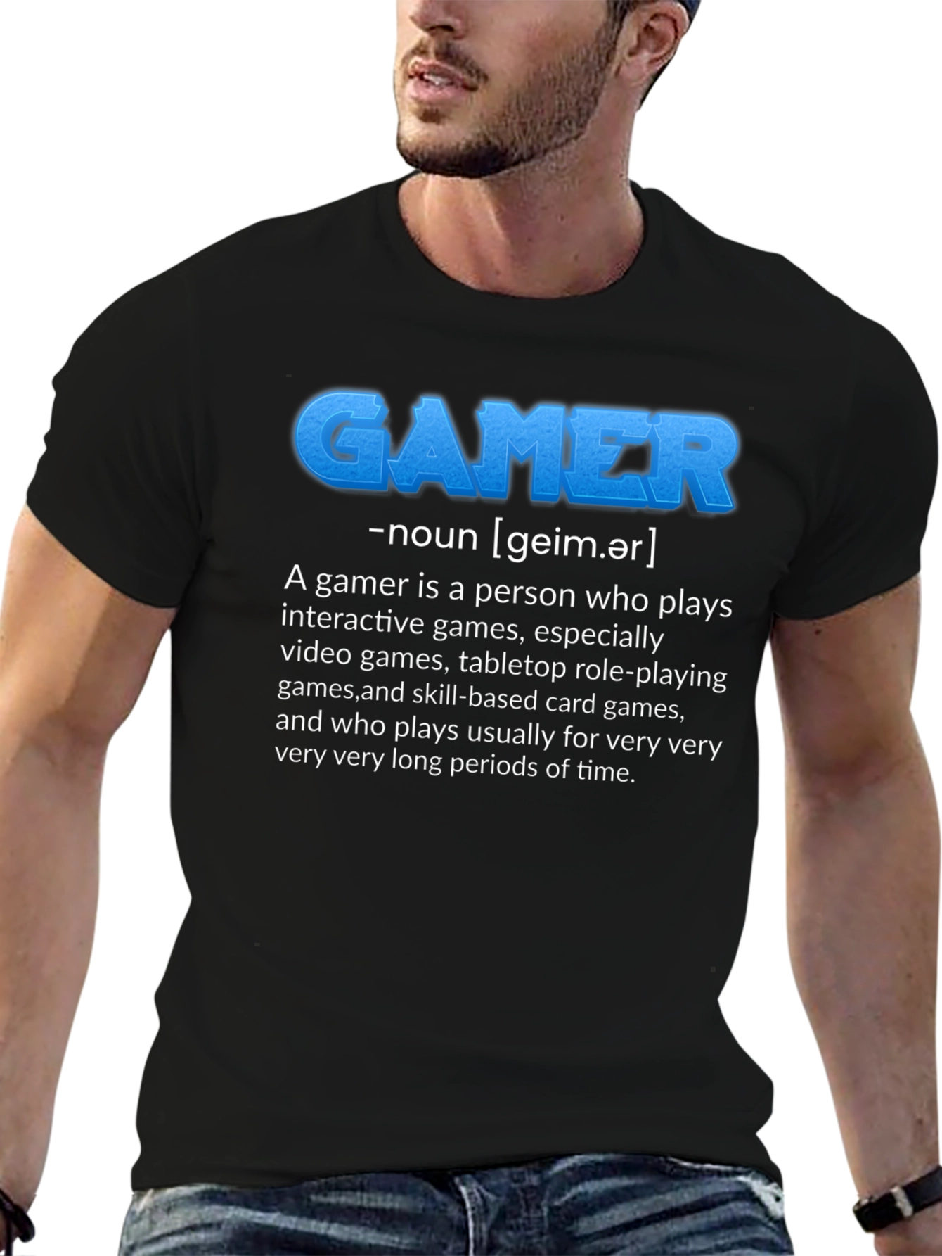 Gamer Definition Black T-Shirt