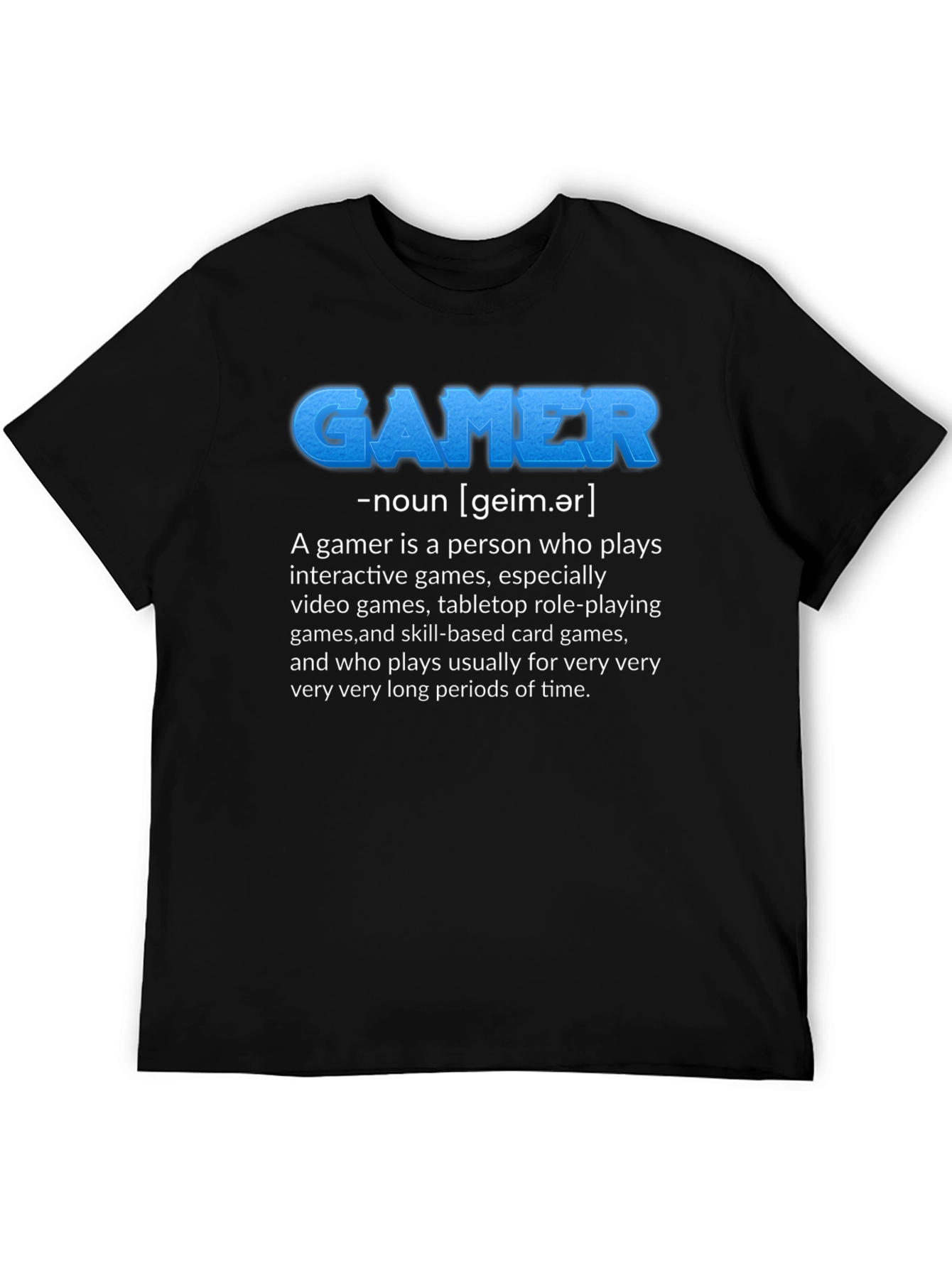 Gamer Definition Black T-Shirt