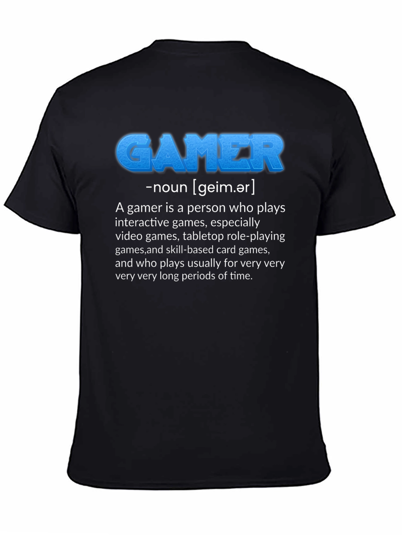 Gamer Definition Black T-Shirt