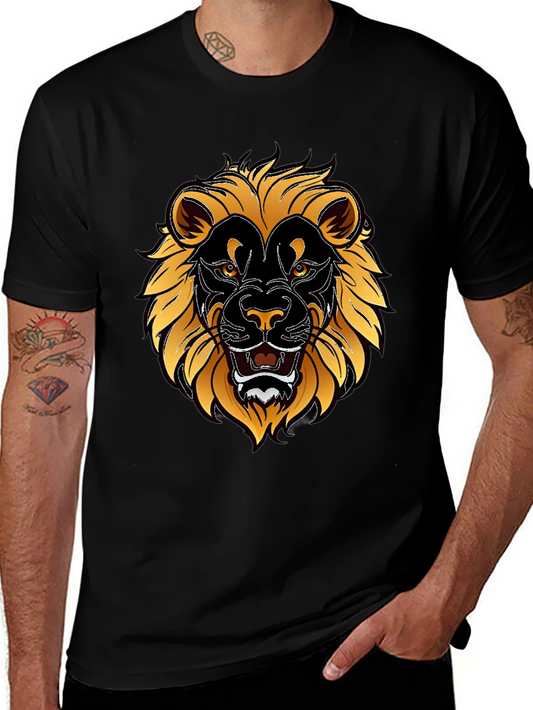 Lion Graphic T-Shirt - Bold Animal Print Tee