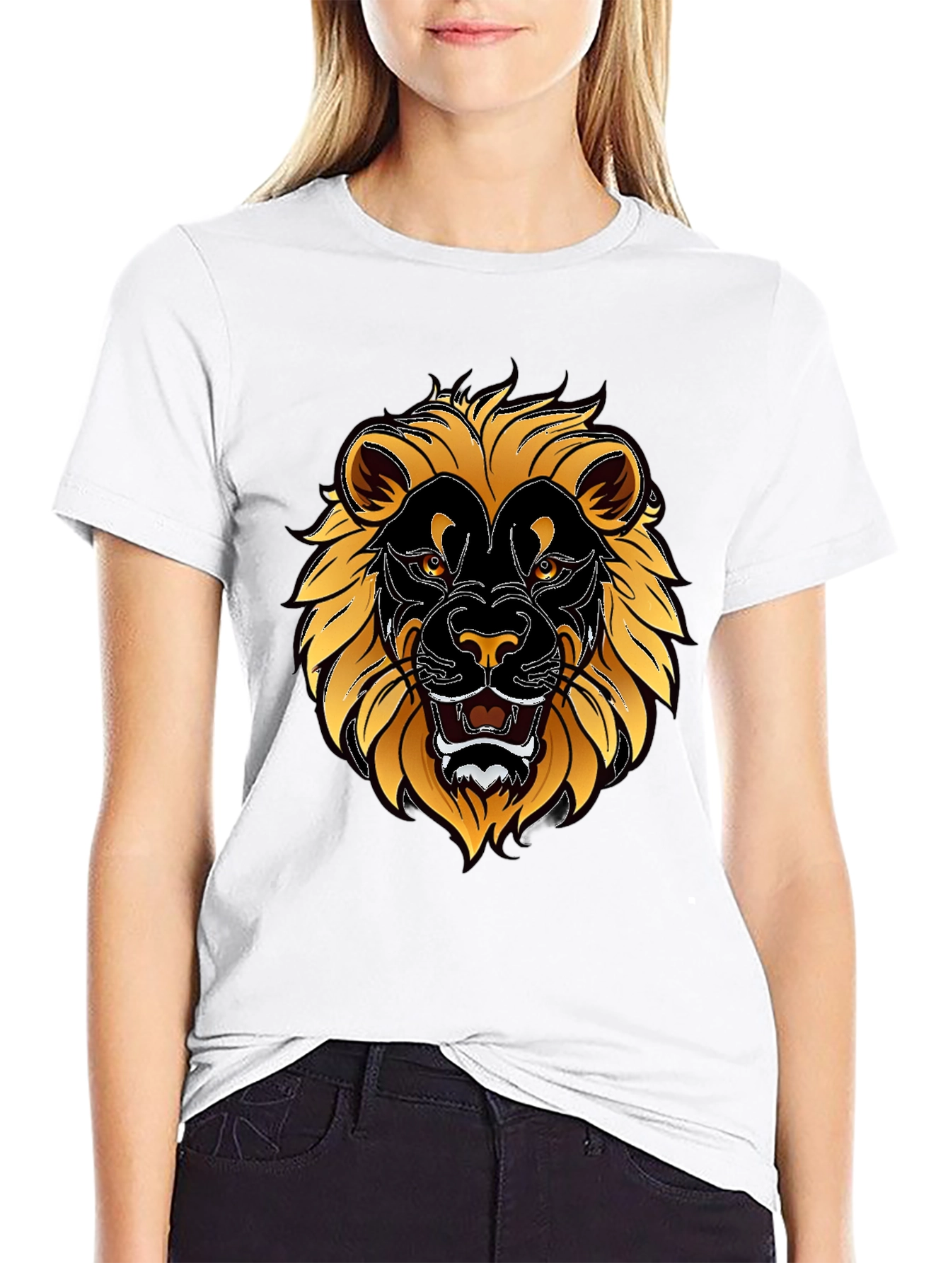 Lion Graphic T-Shirt - Bold Animal Print Tee