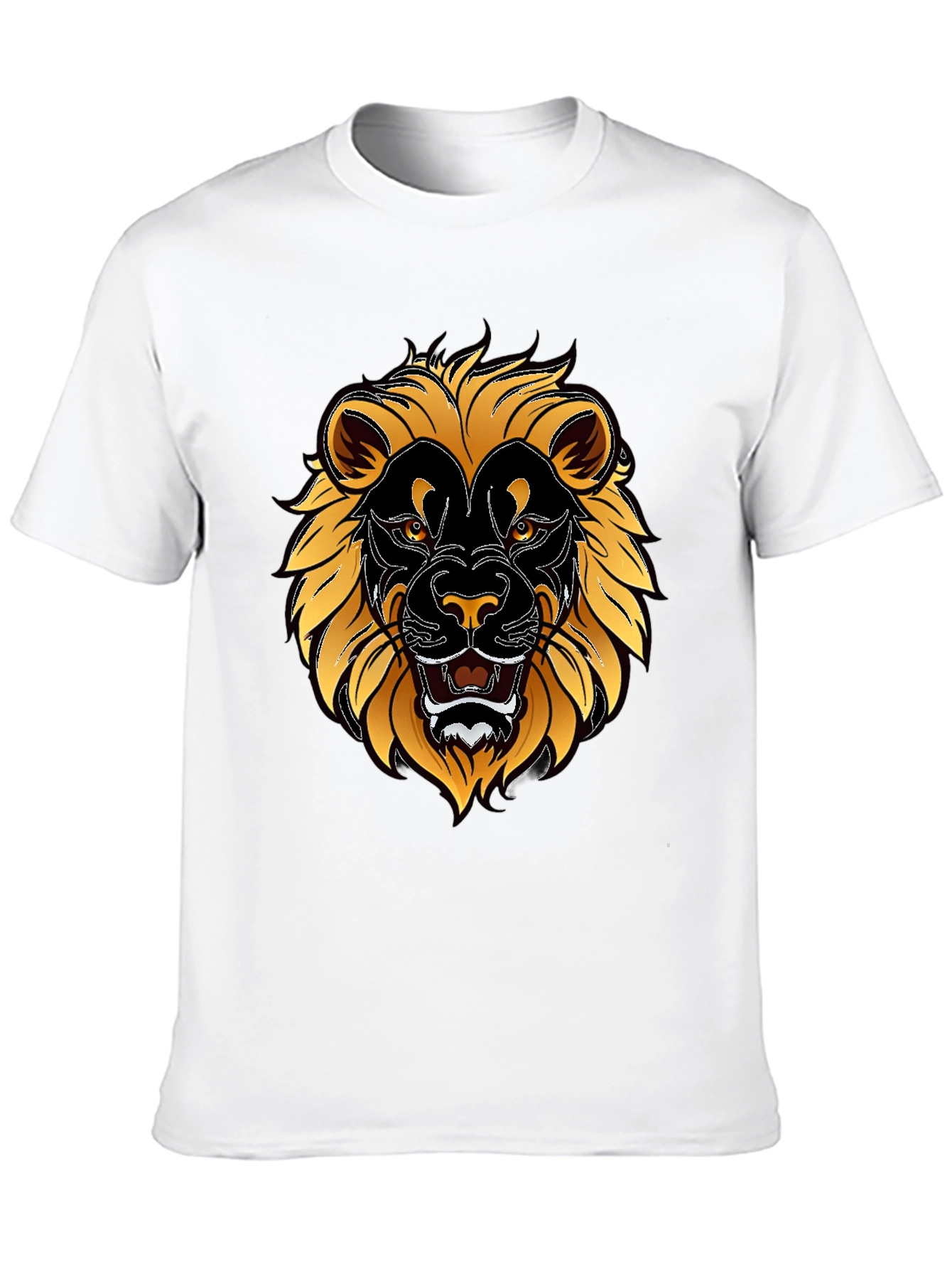 Lion Graphic T-Shirt - Bold Animal Print Tee