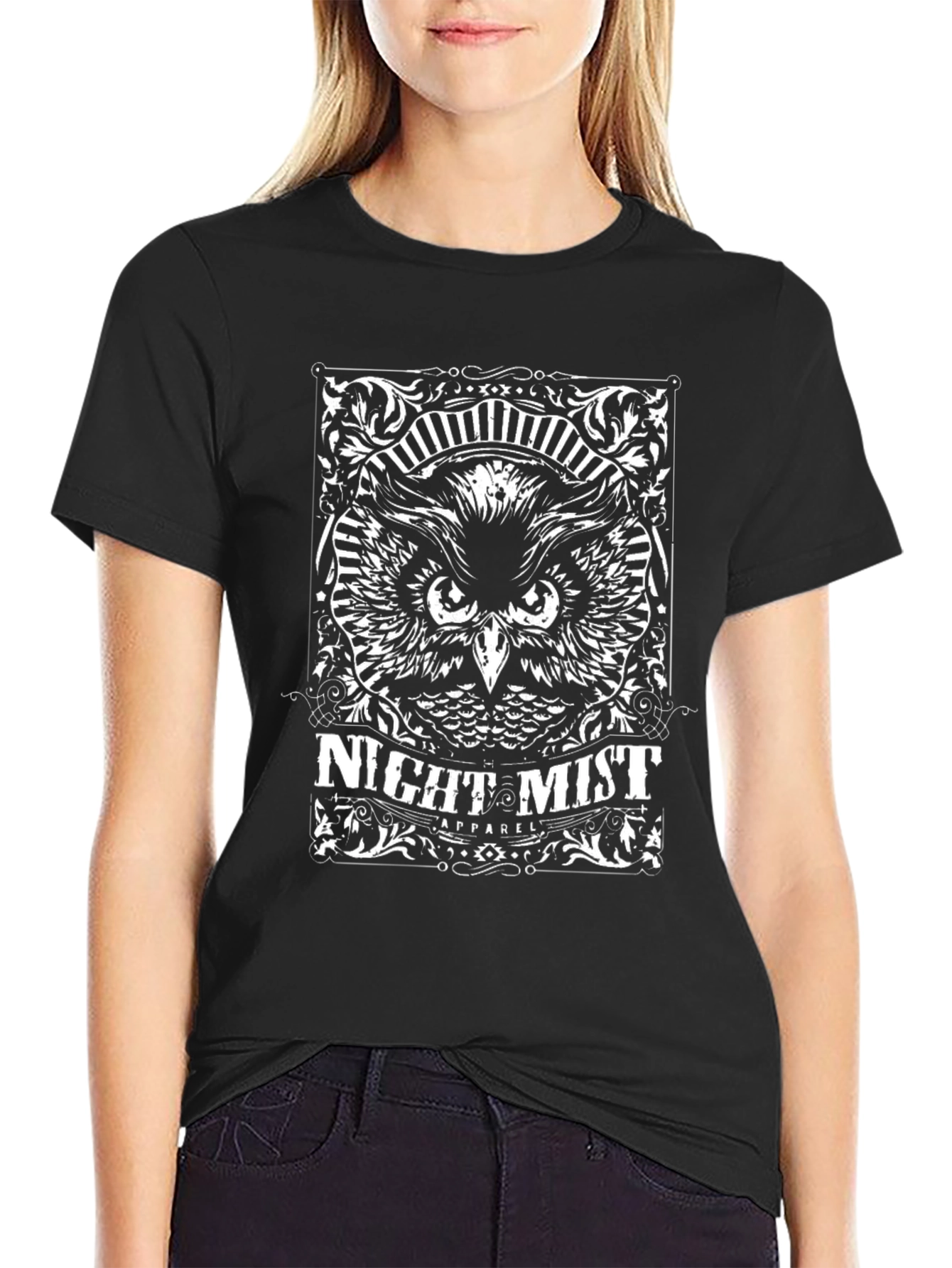 Night Mist Apparel Owl Graphic Tee