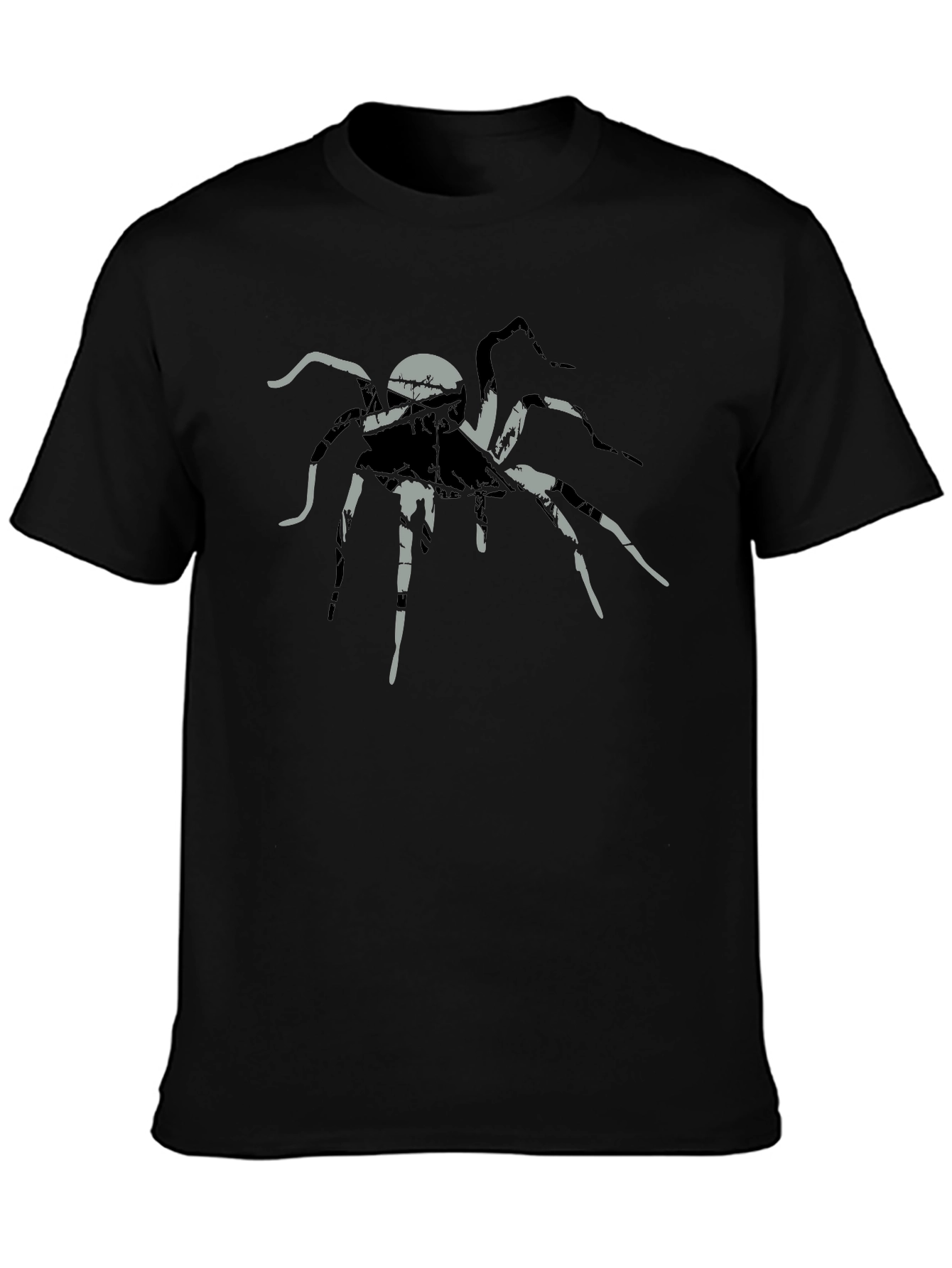 Mens Black Spider Graphic Tee