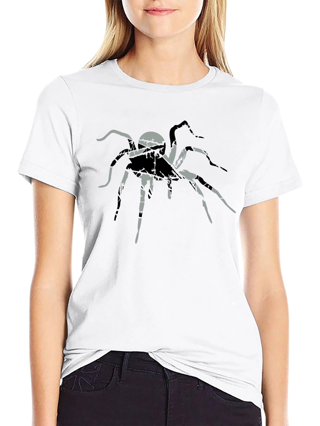 Mens Black Spider Graphic Tee