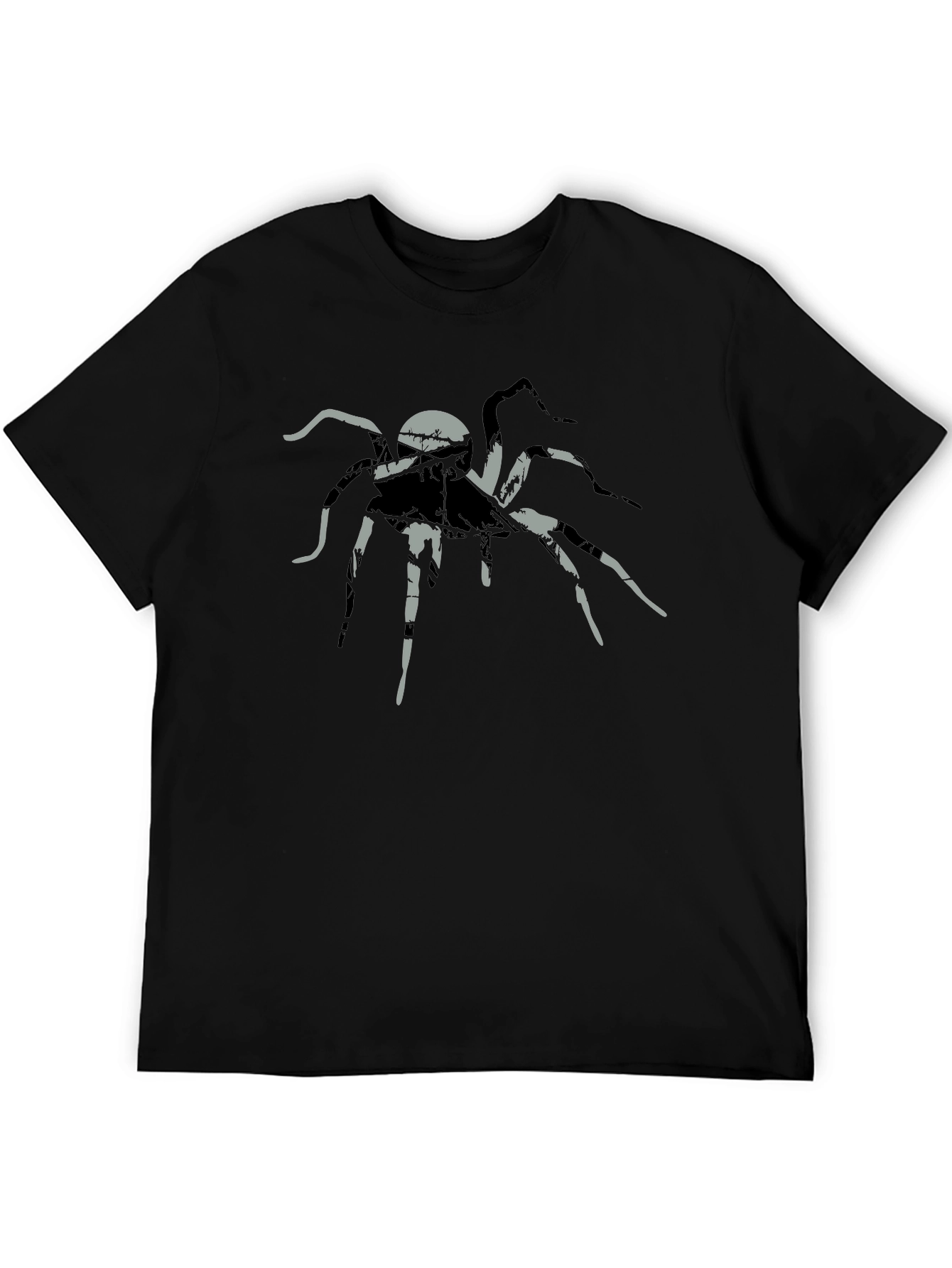 Mens Black Spider Graphic Tee