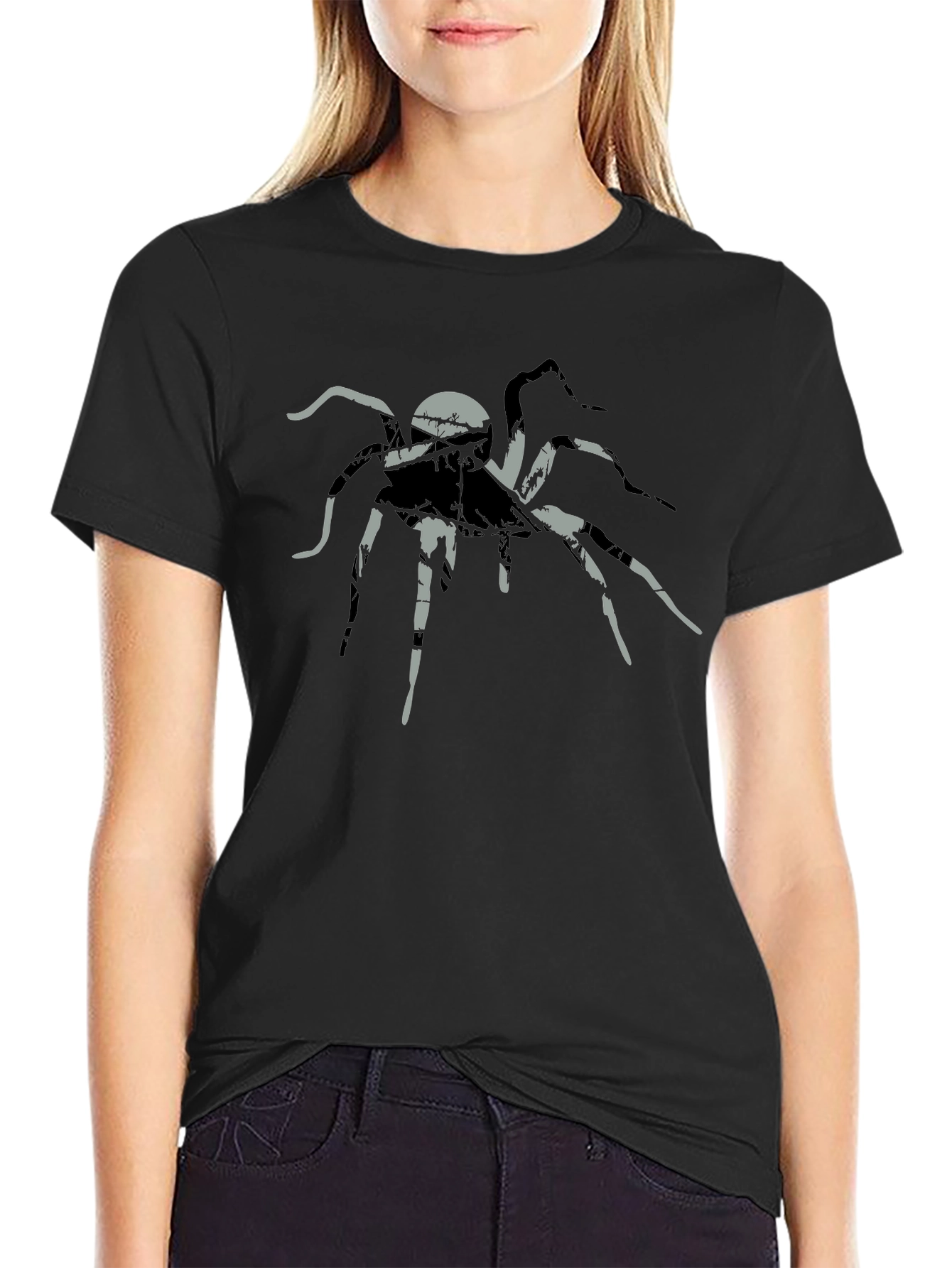 Mens Black Spider Graphic Tee