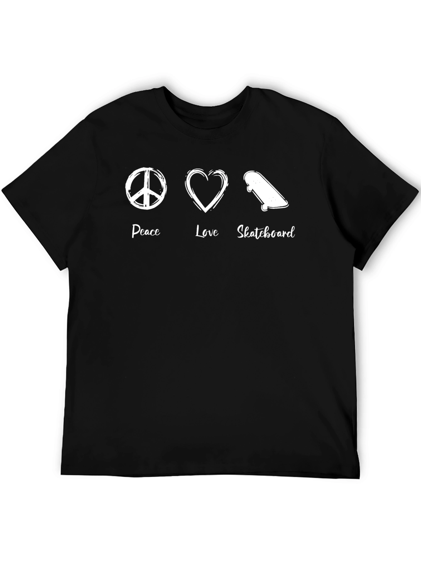 Peace Love Skateboard Graphic Tee