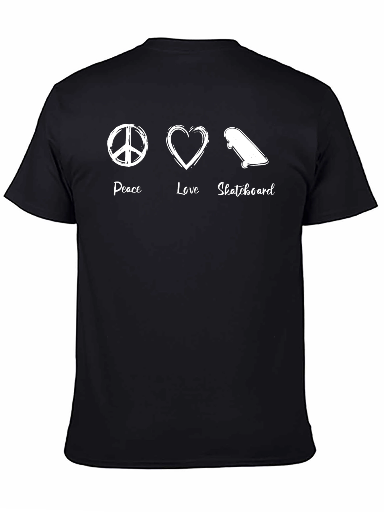 Peace Love Skateboard Graphic Tee
