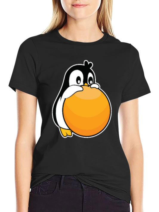 Penguin Hugging Ball Graphic Tee