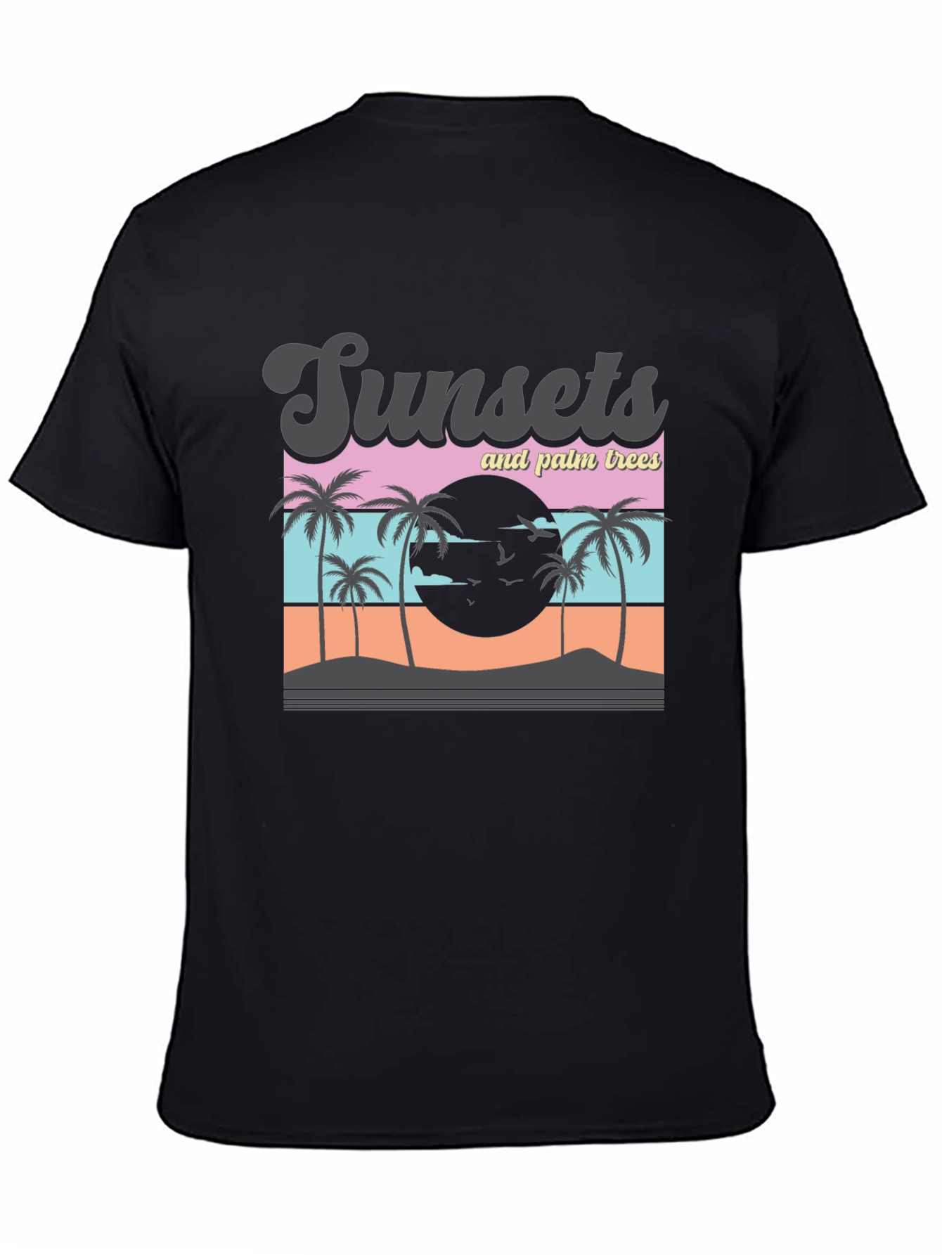 Sunset Palm Tree Graphic T-Shirt