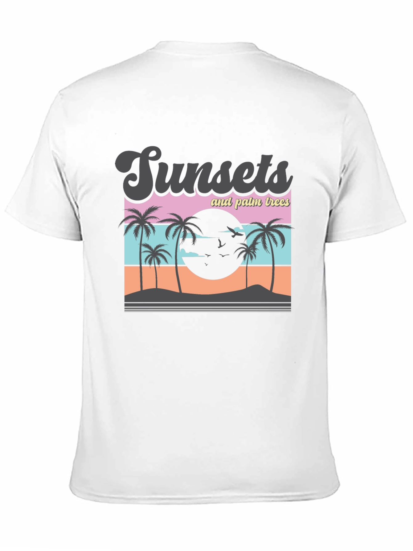 Sunset Palm Tree Graphic T-Shirt