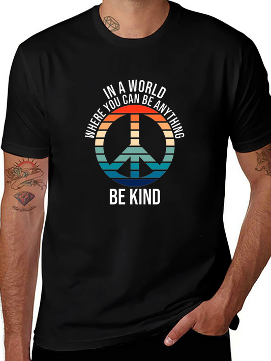 Be Kind Retro Peace Sign T-Shirt