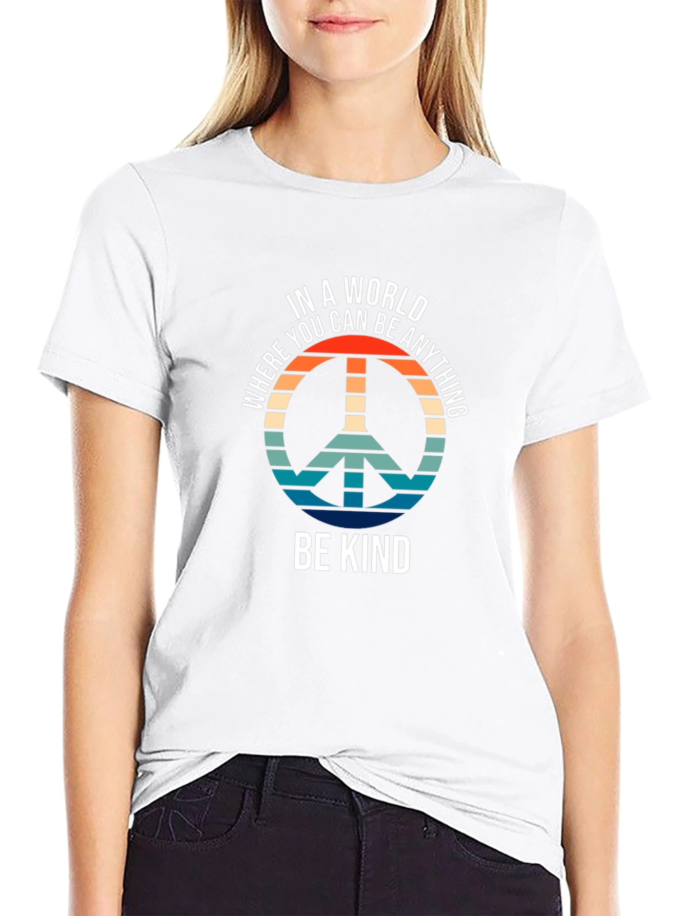 Be Kind Retro Peace Sign T-Shirt