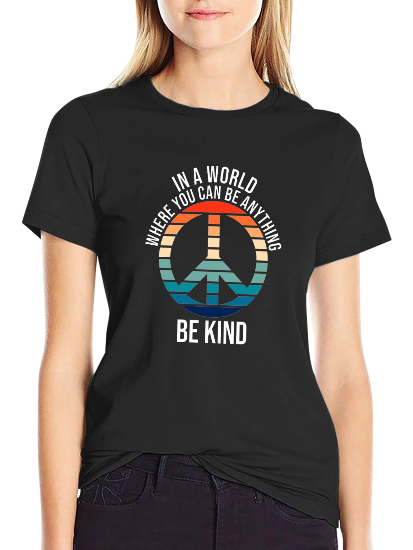 Be Kind Retro Peace Sign T-Shirt
