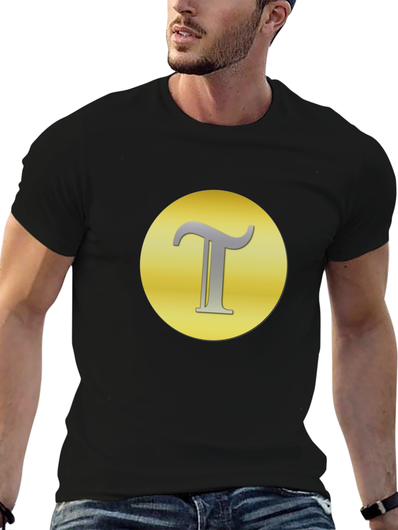 Letter T Graphic Tee - Stylish Casual Wear