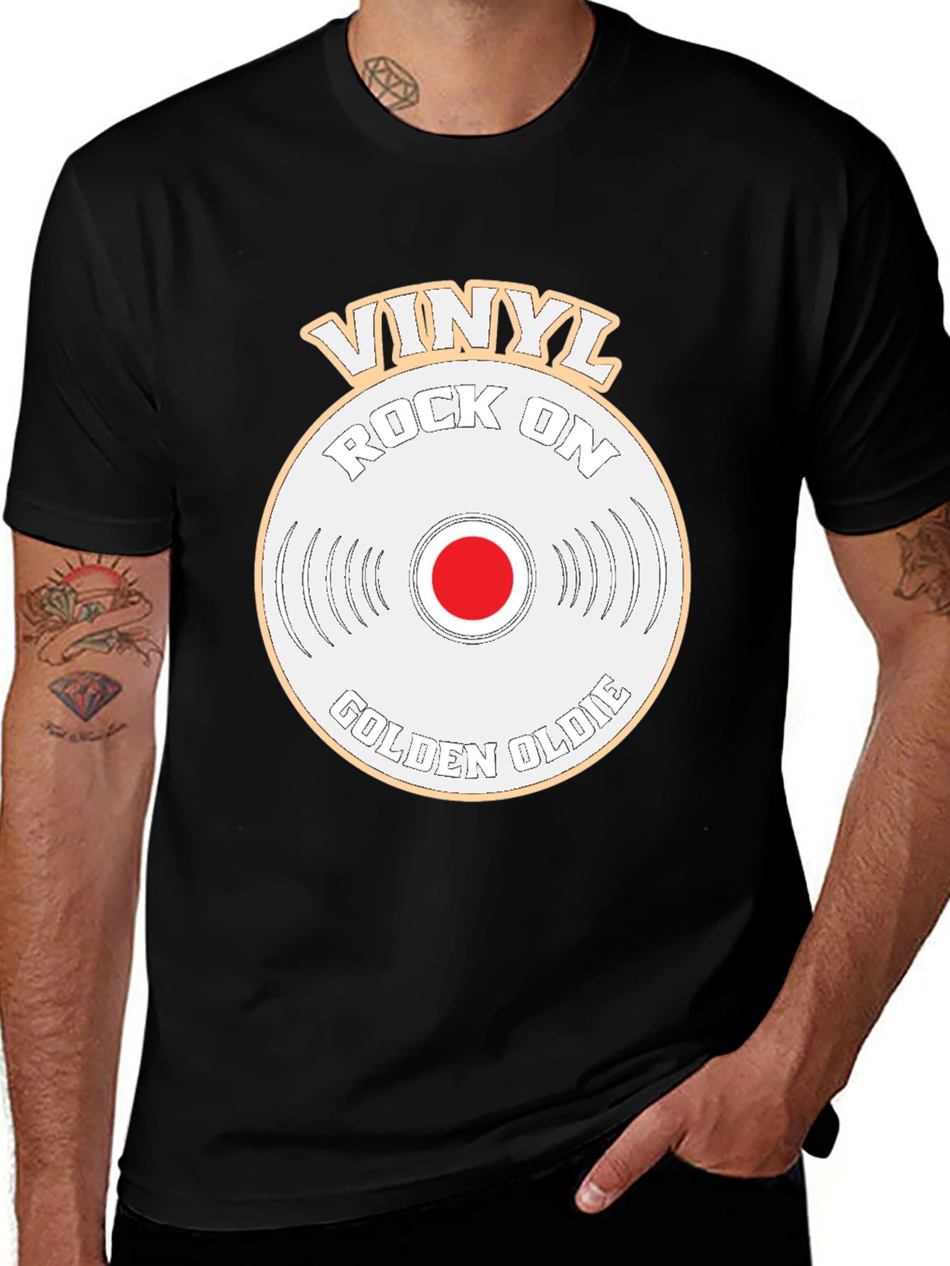 Vinyl Rock On Golden Oldie T-Shirt