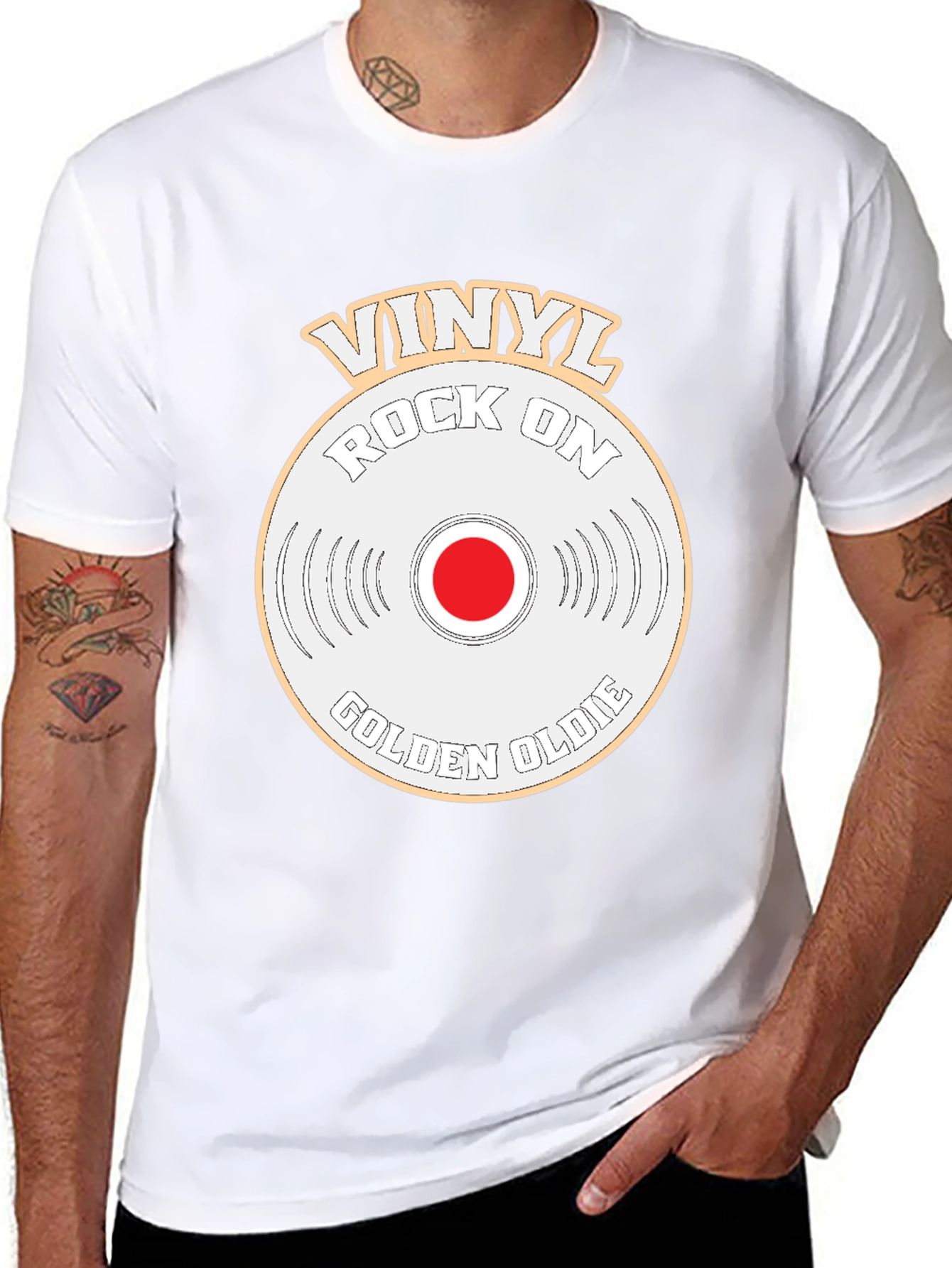 Vinyl Rock On Golden Oldie T-Shirt