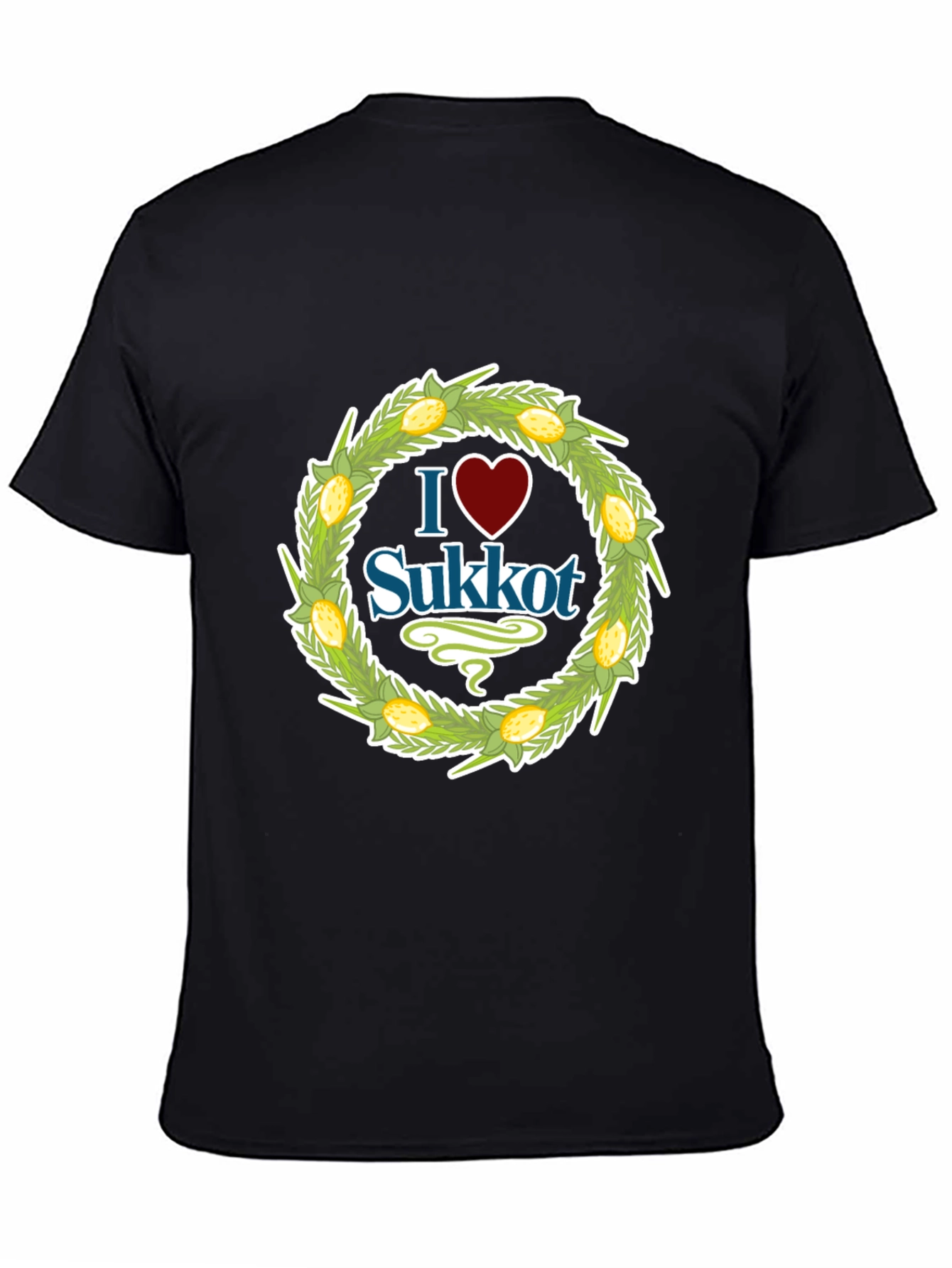 I Heart Sukkot Black Graphic Tee