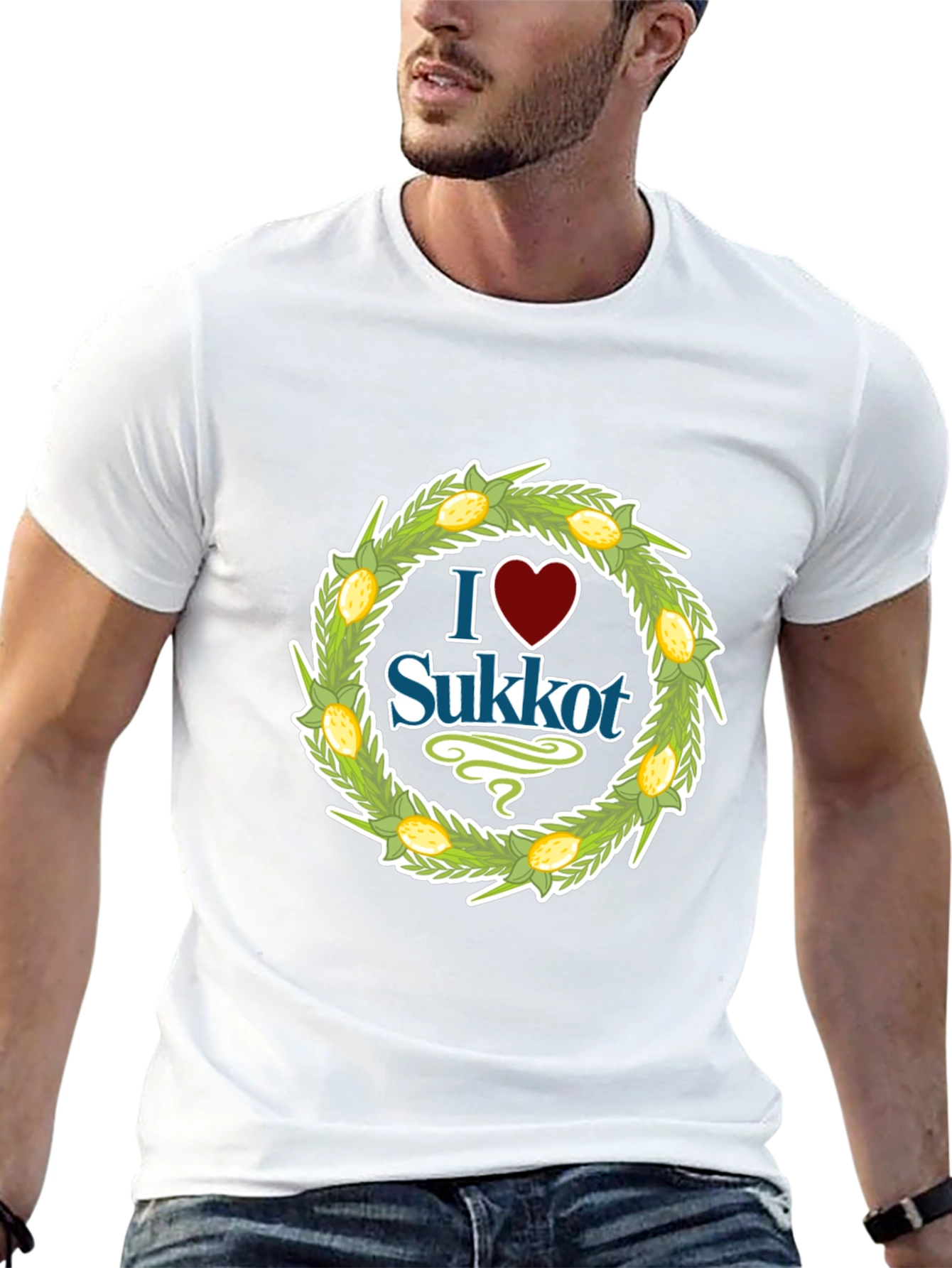 I Heart Sukkot Black Graphic Tee