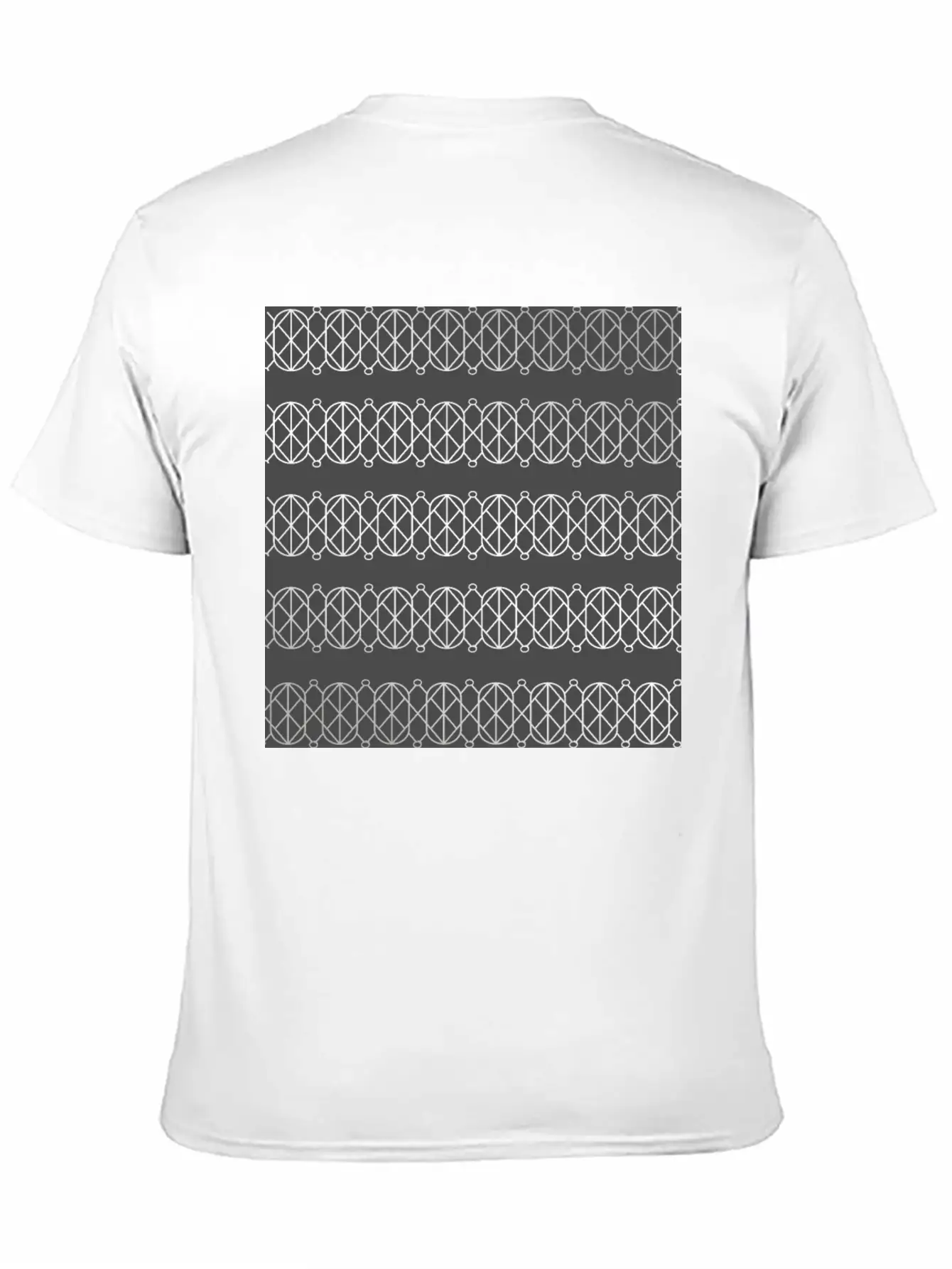 Modern Geometric Pattern With Circles And Lines Unisex Casual T-Shirt – Clean Design For Daily Comfort