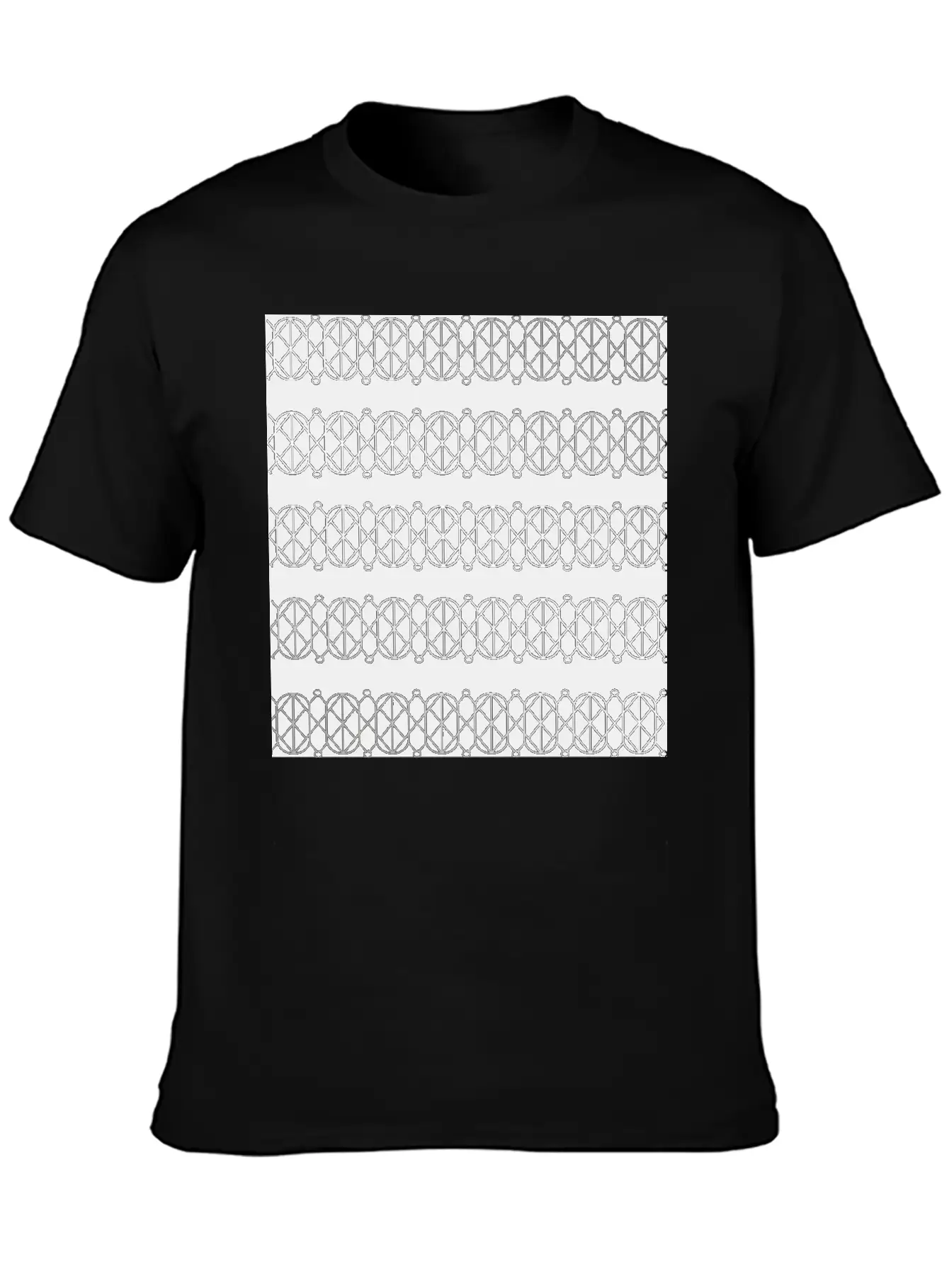 Modern Geometric Pattern With Circles And Lines Unisex Casual T-Shirt – Clean Design For Daily Comfort