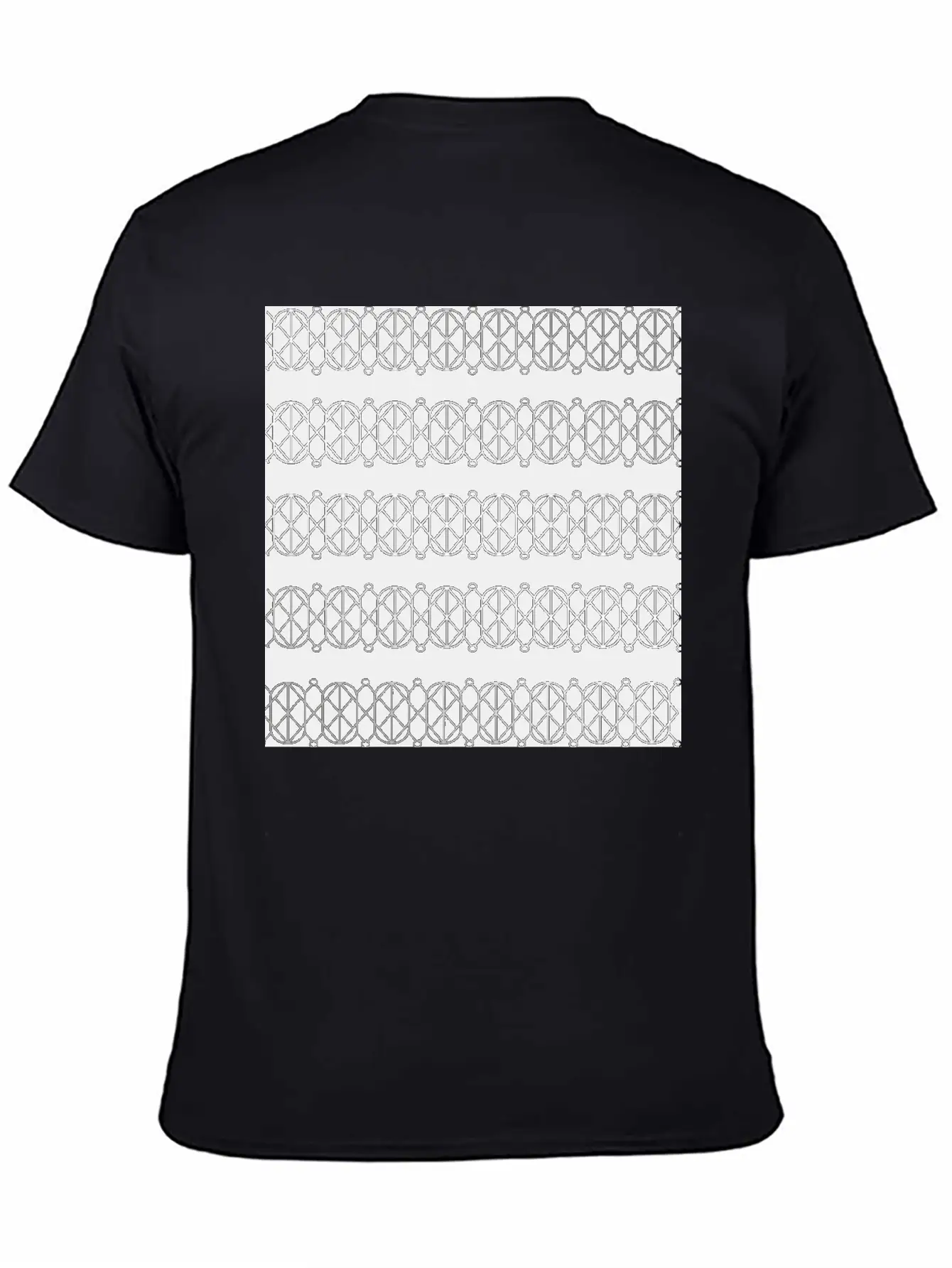 Modern Geometric Pattern With Circles And Lines Unisex Casual T-Shirt – Clean Design For Daily Comfort