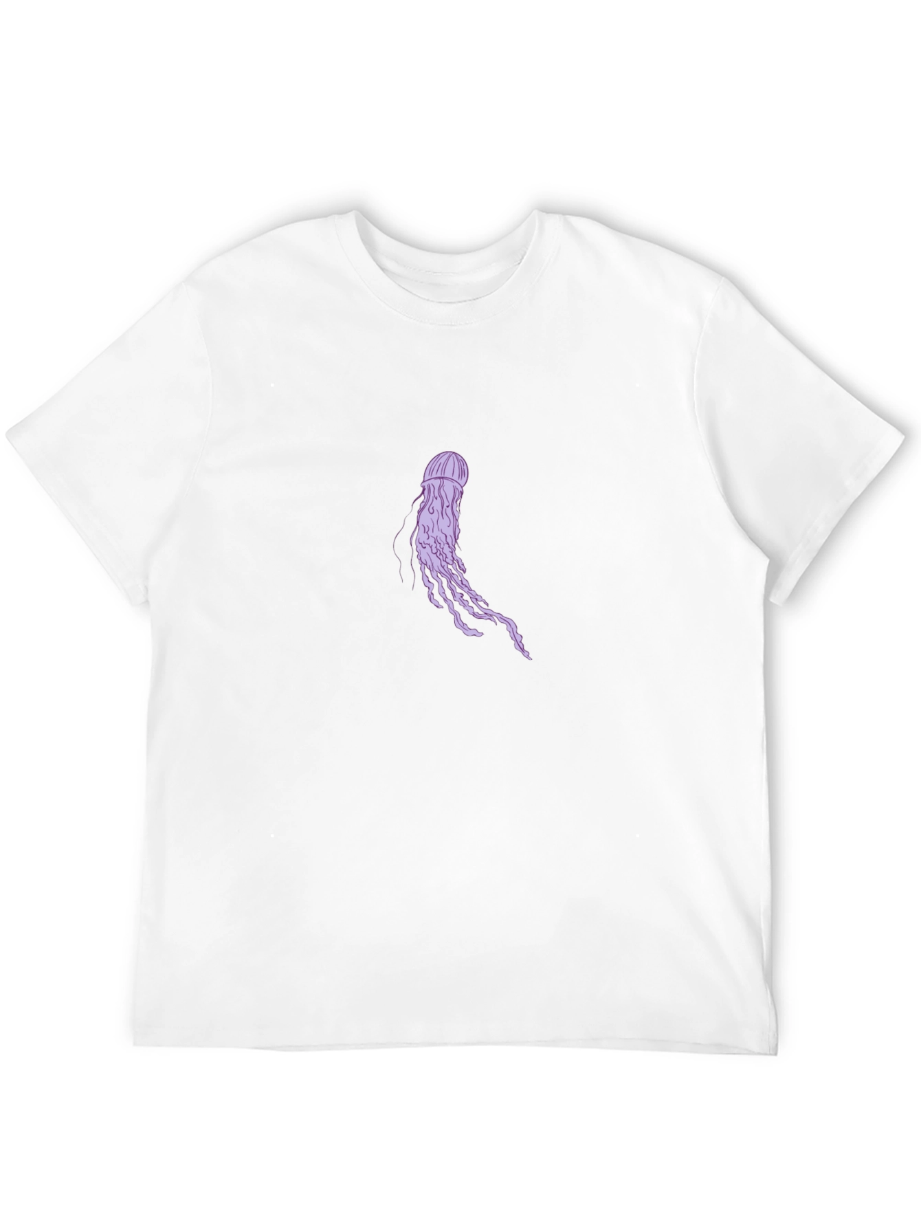 Jellyfish Graphic Tee - Black Cotton Casual T-Shirt