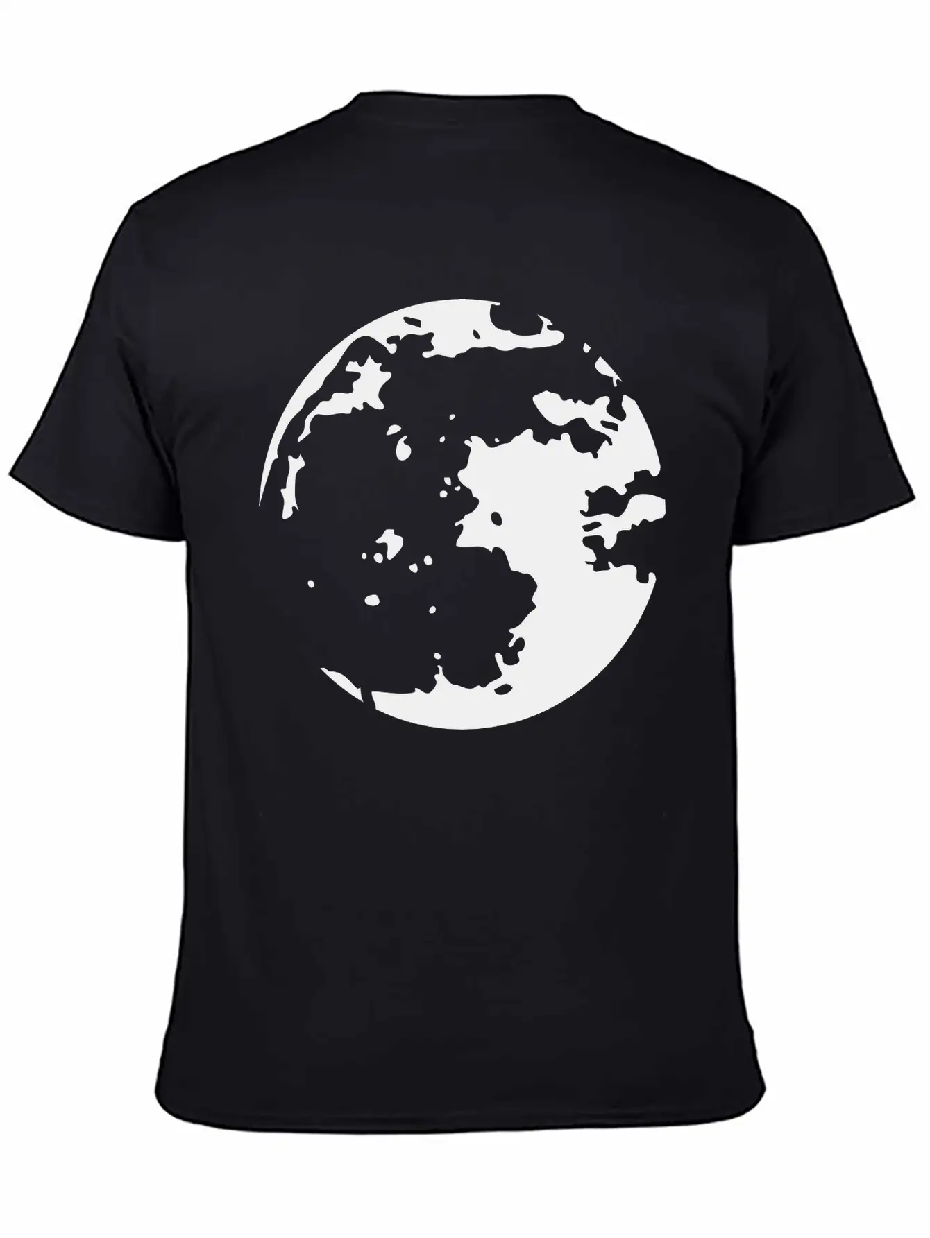 Moon Stencil Unisex Casual T-Shirt – Clean Design For Daily Comfort