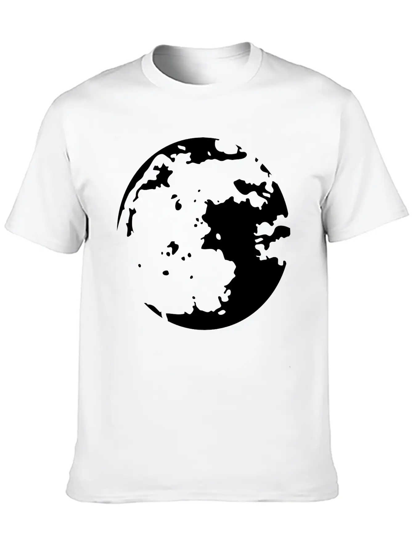 Moon Stencil Unisex Casual T-Shirt – Clean Design For Daily Comfort