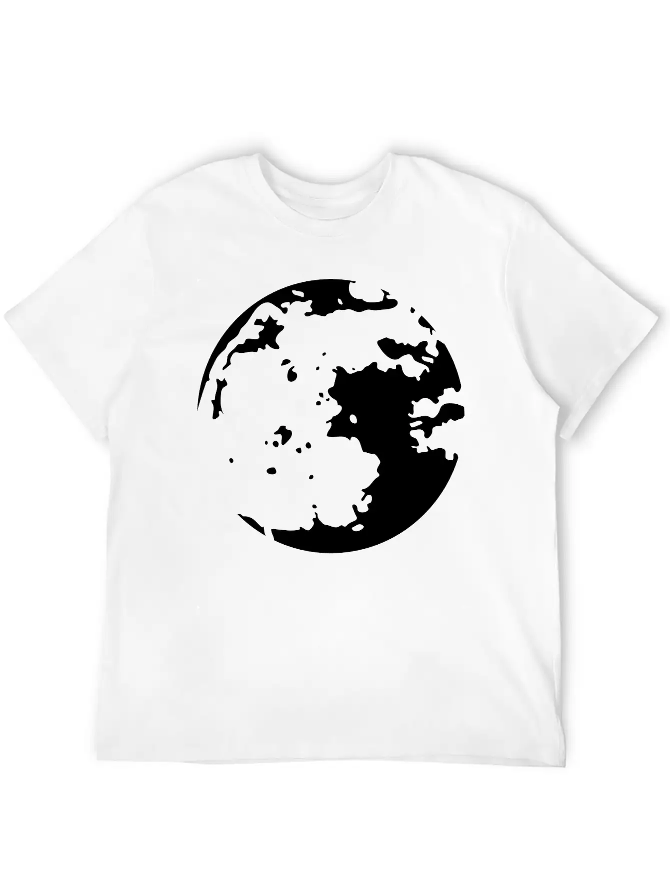 Moon Stencil Unisex Casual T-Shirt – Clean Design For Daily Comfort