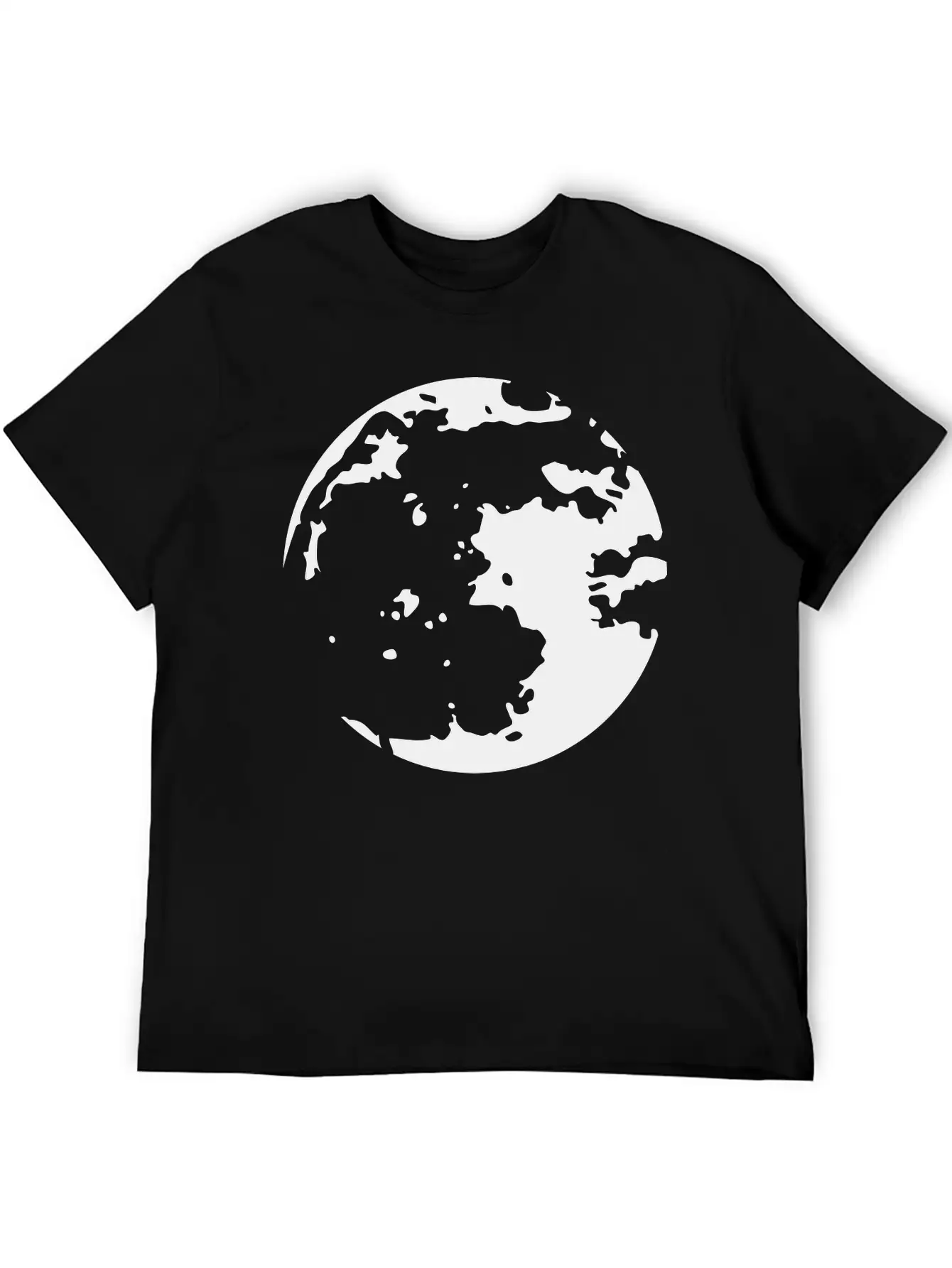 Moon Stencil Unisex Casual T-Shirt – Clean Design For Daily Comfort