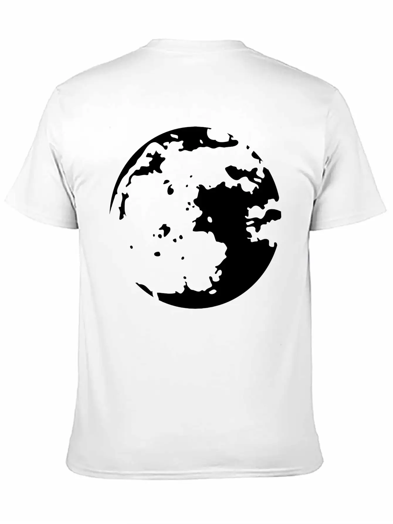 Moon Stencil Unisex Casual T-Shirt – Clean Design For Daily Comfort