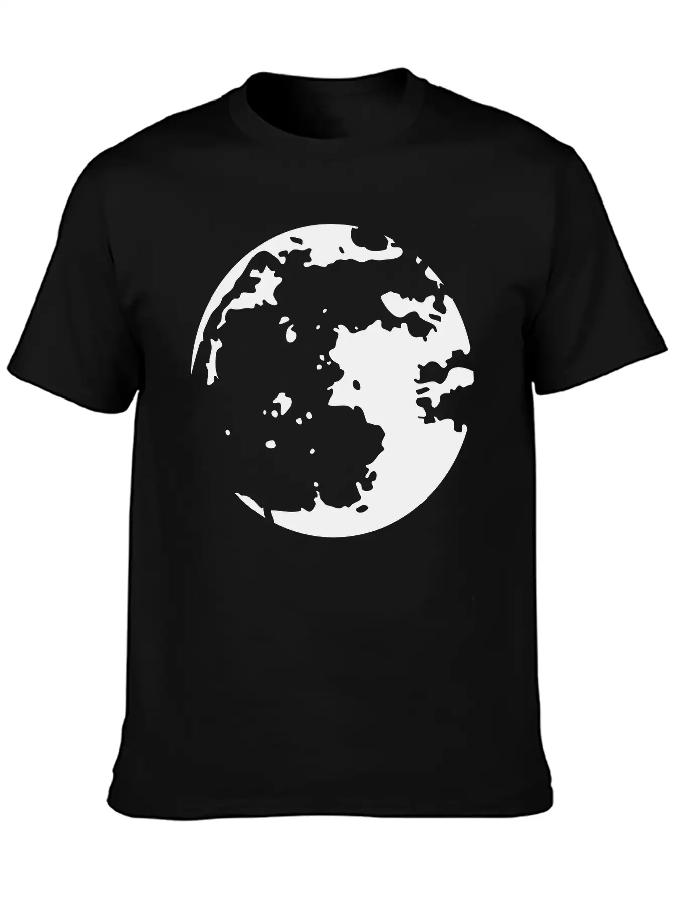 Moon Stencil Unisex Casual T-Shirt – Clean Design For Daily Comfort