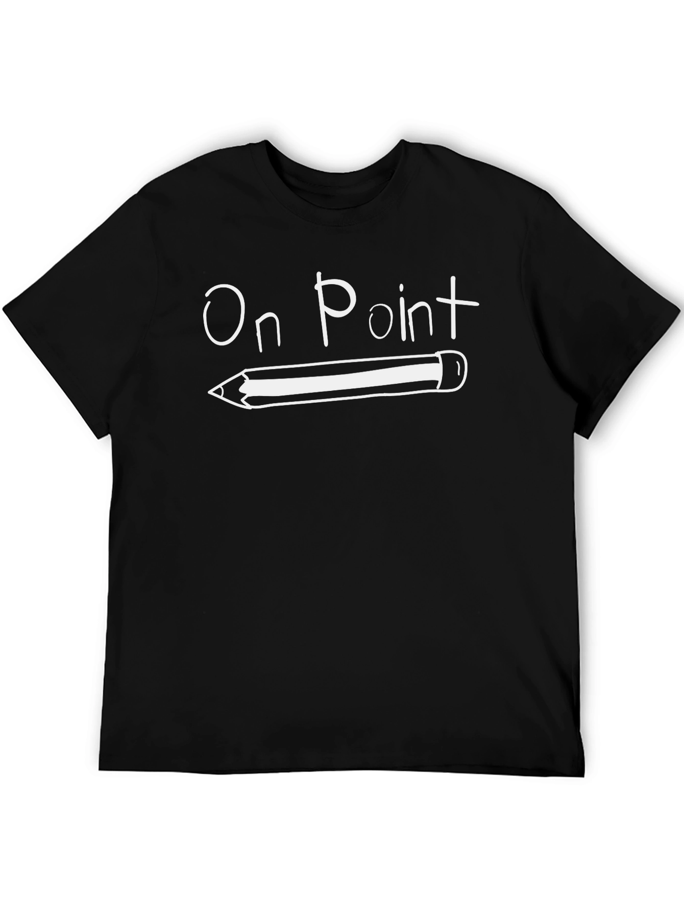 On Point Pencil Graphic Tee - Black
