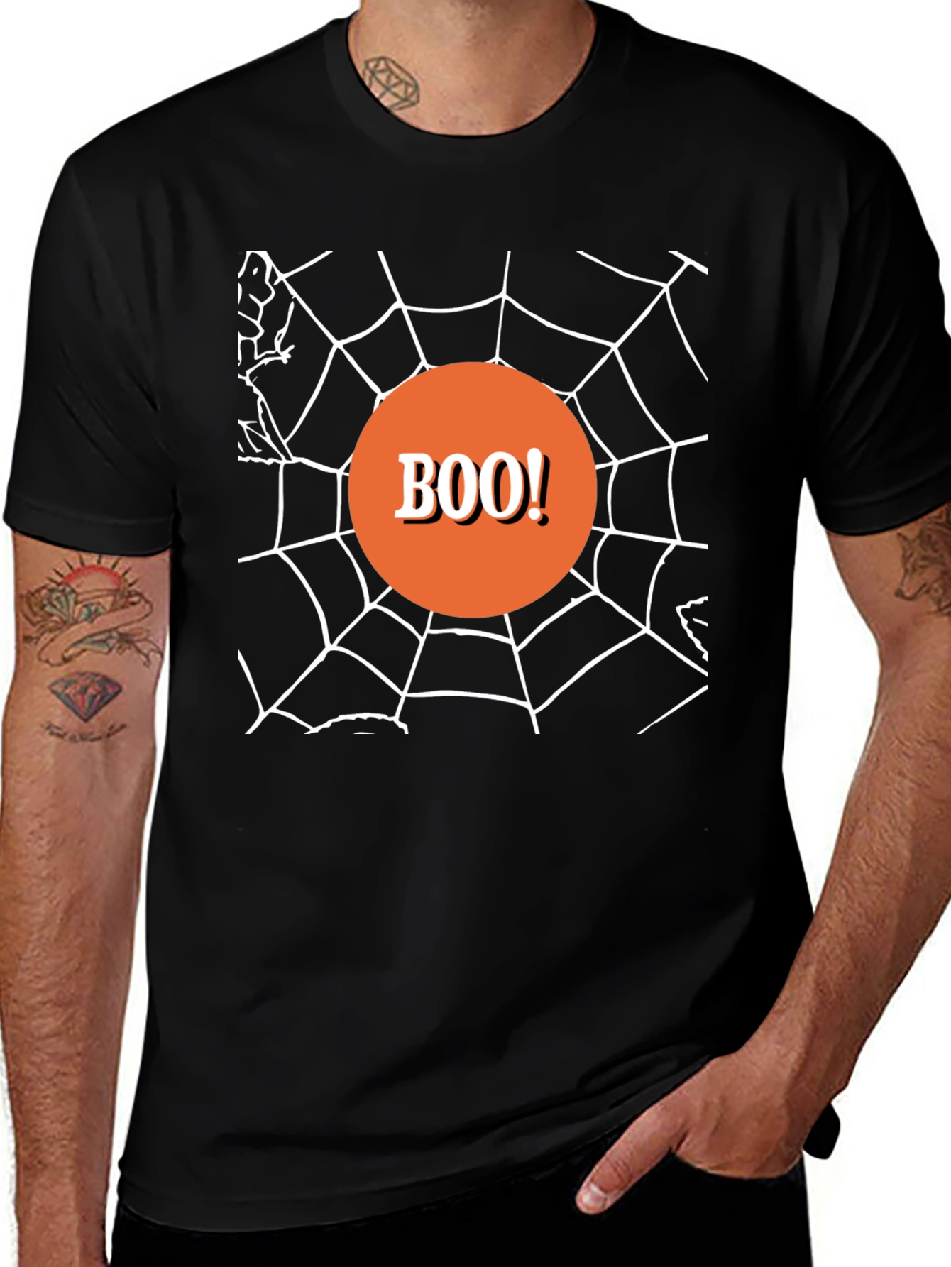 Boo! Halloween Spiderweb T-Shirt