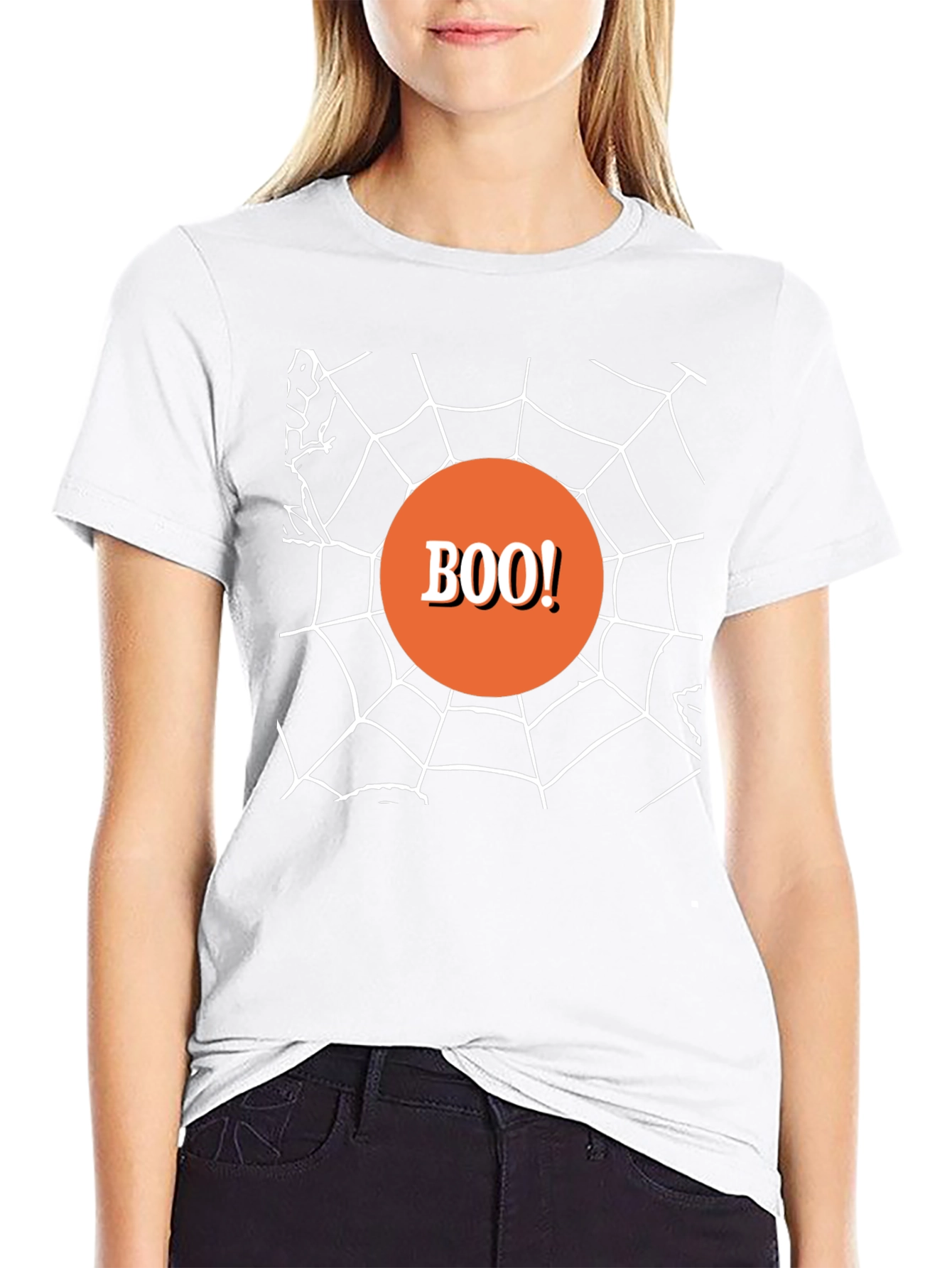 Boo! Halloween Spiderweb T-Shirt