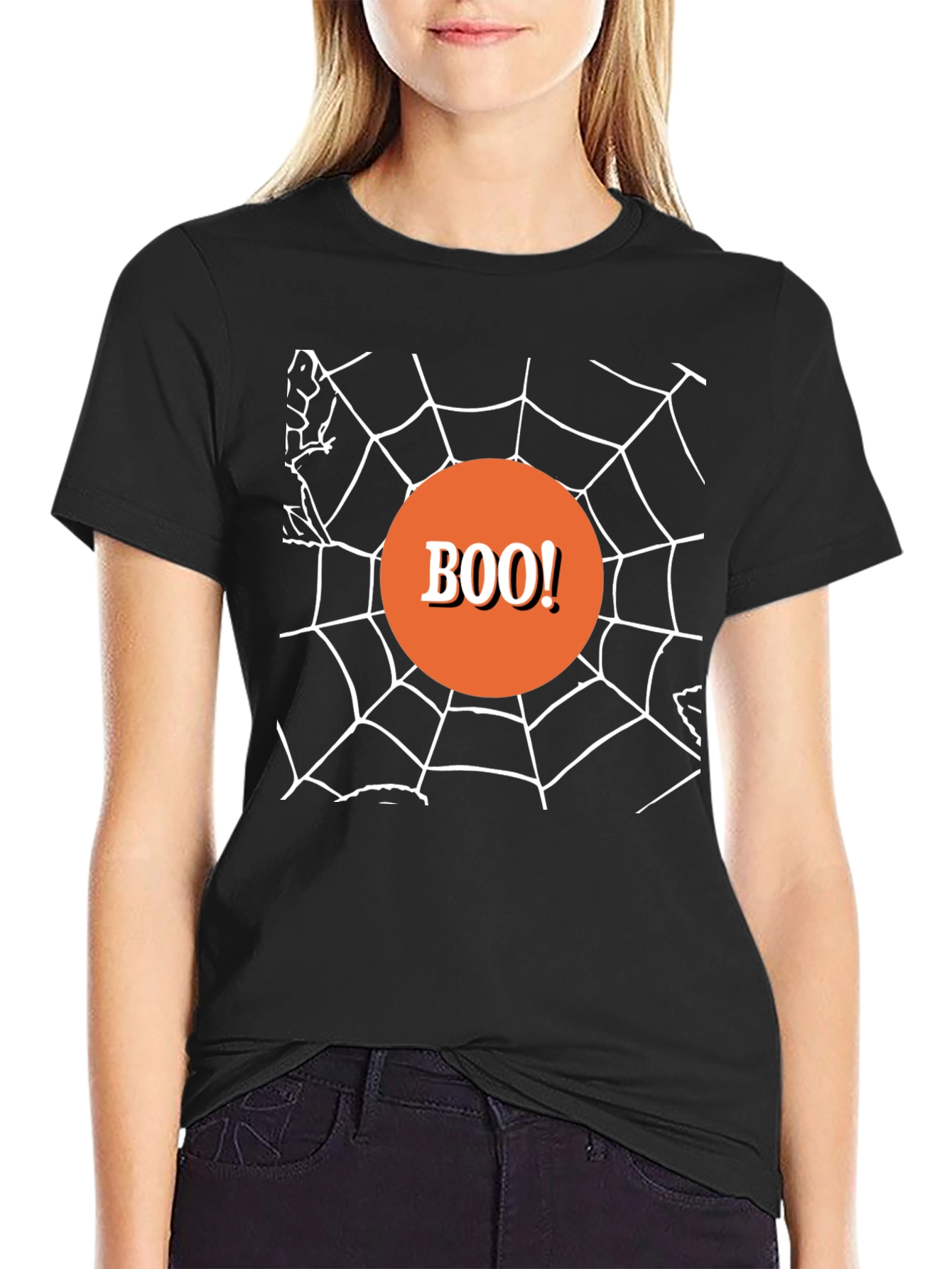 Boo! Halloween Spiderweb T-Shirt