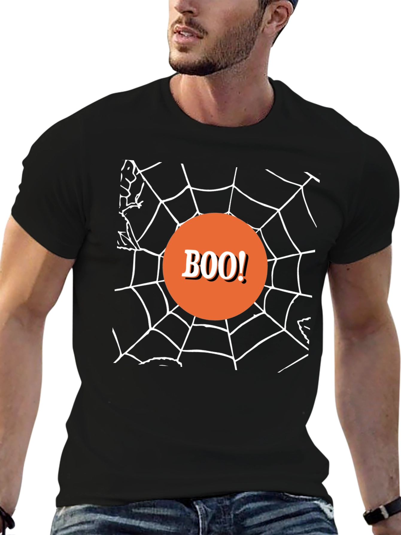 Boo! Halloween Spiderweb T-Shirt