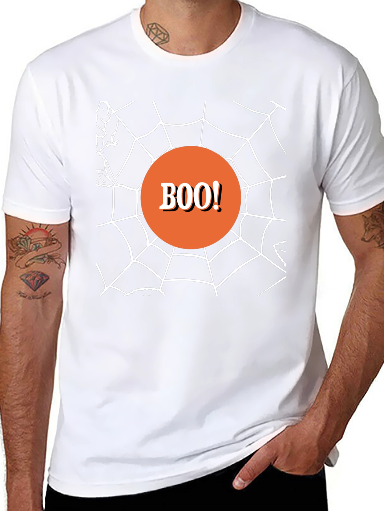 Boo! Halloween Spiderweb T-Shirt
