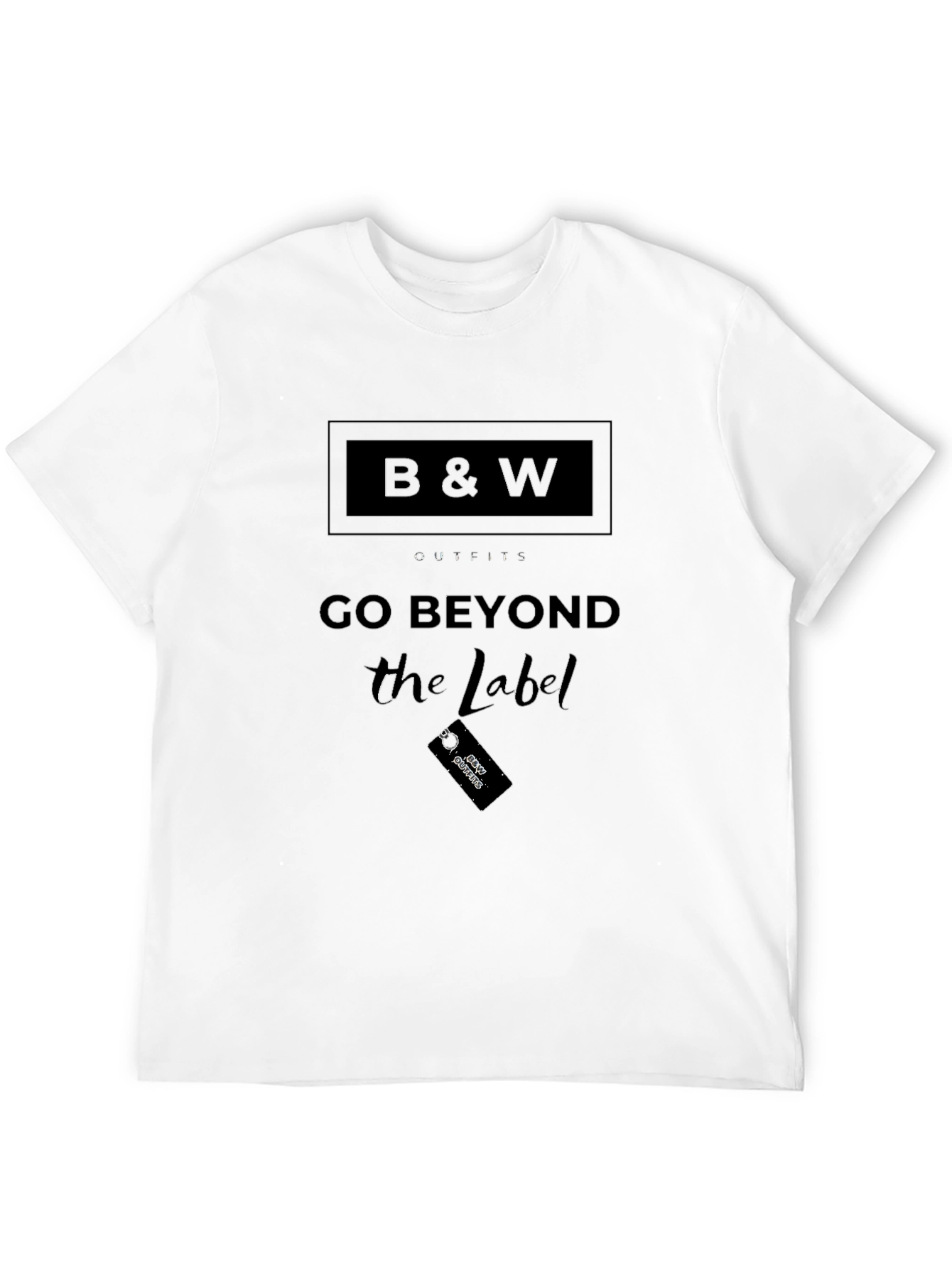 B & W Go Beyond the Label Black T-Shirt